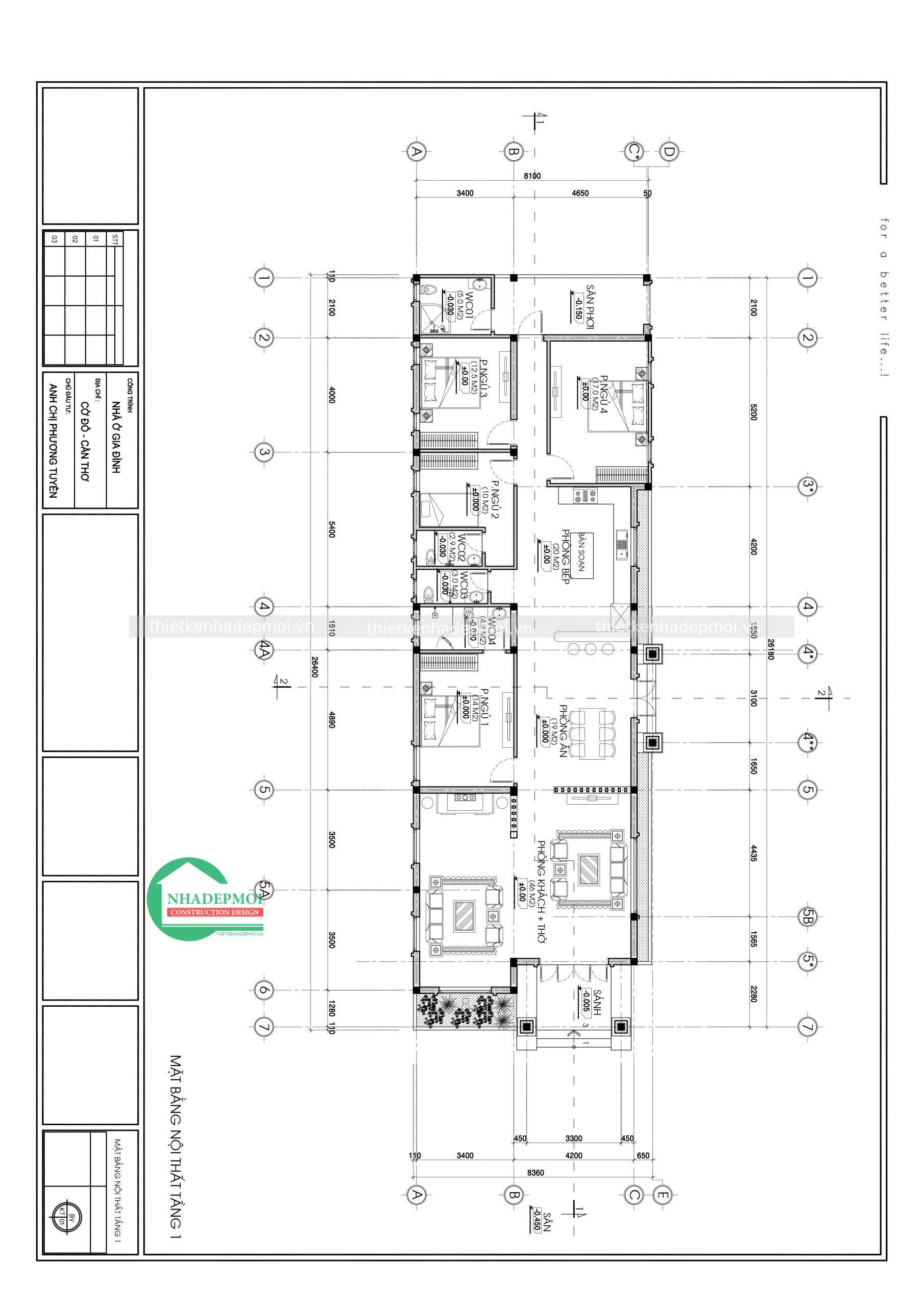 Mẫu nhà trệt mái thái có sân vườn 4 phòng ngủ 9x20 chị tuyền cần thơ - msnc4nt2020