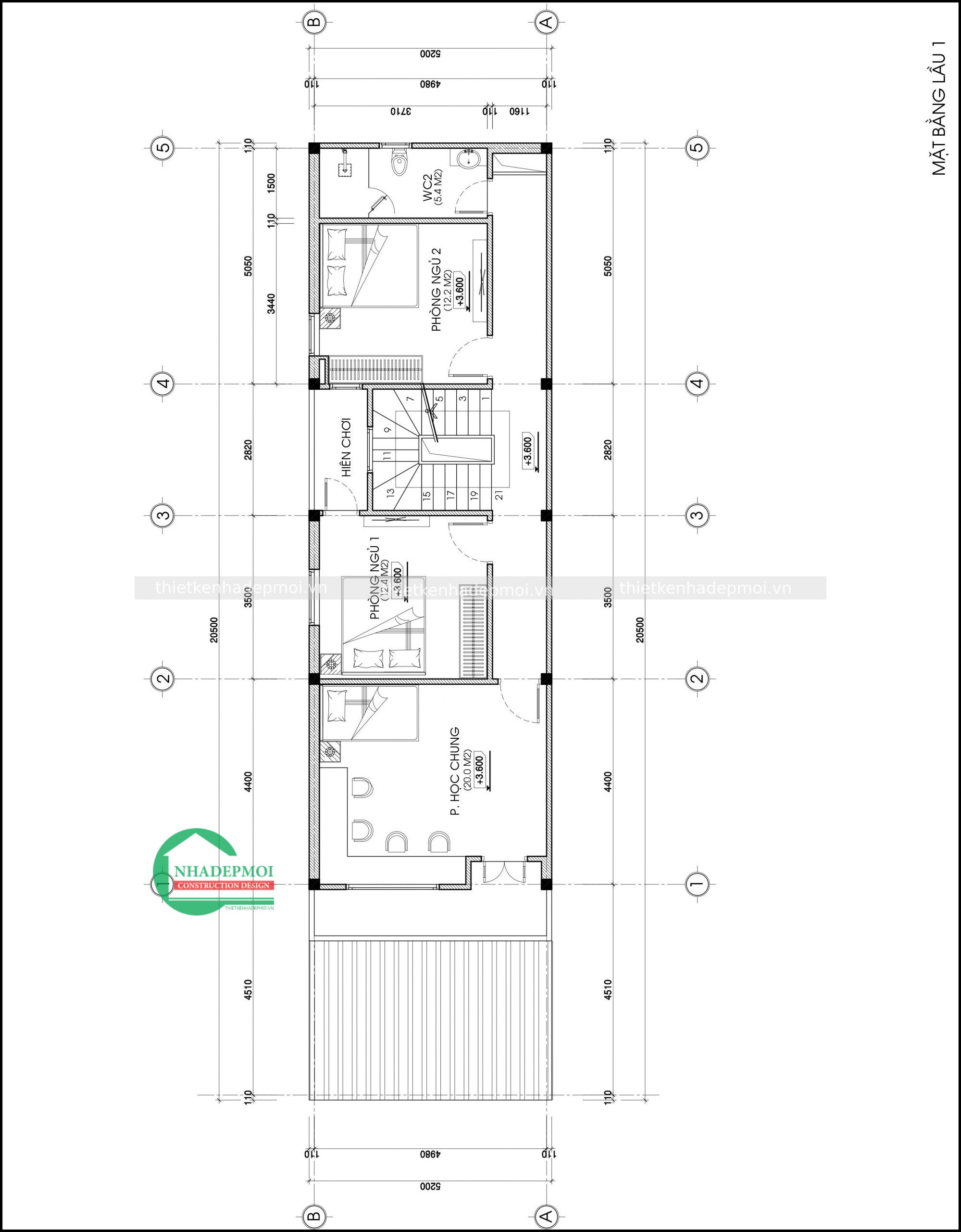 Nhà mái thái 1 trệt 2 lầu mặt tiền 5.5m kinh doanh anh quân - msnpmtks2020