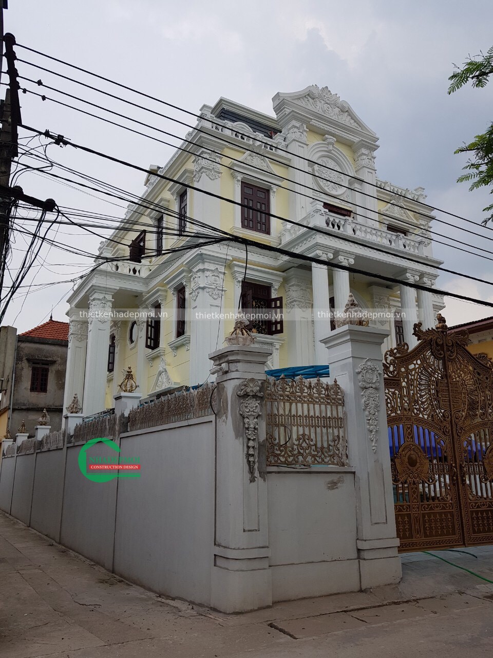Hình ảnh biệt thự kiến trúc pháp đẹp cổ điển nhà anh tình vừa bàn giao - msnot2020