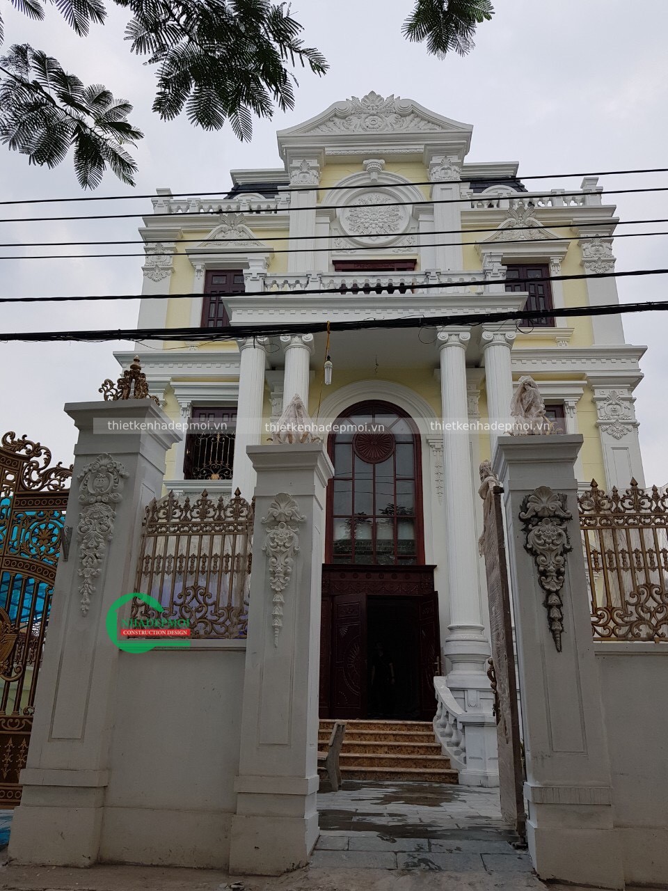 Hình ảnh biệt thự kiến trúc pháp đẹp cổ điển nhà anh tình vừa bàn giao - msnot2020