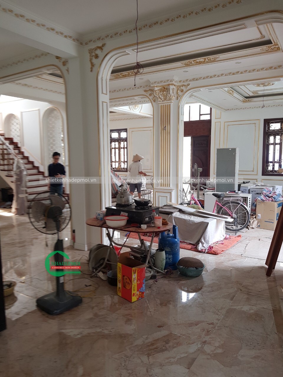 Hình ảnh biệt thự kiến trúc pháp đẹp cổ điển nhà anh tình vừa bàn giao - msnot2020