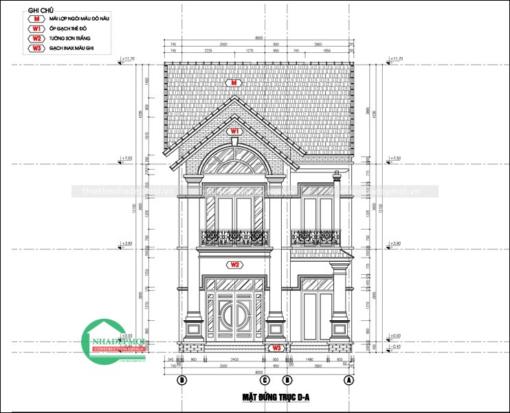 Mẫu nhà mái ngói ngang 8m thiết kế hình chữ l hướng đông nam chị hà - msncl2020