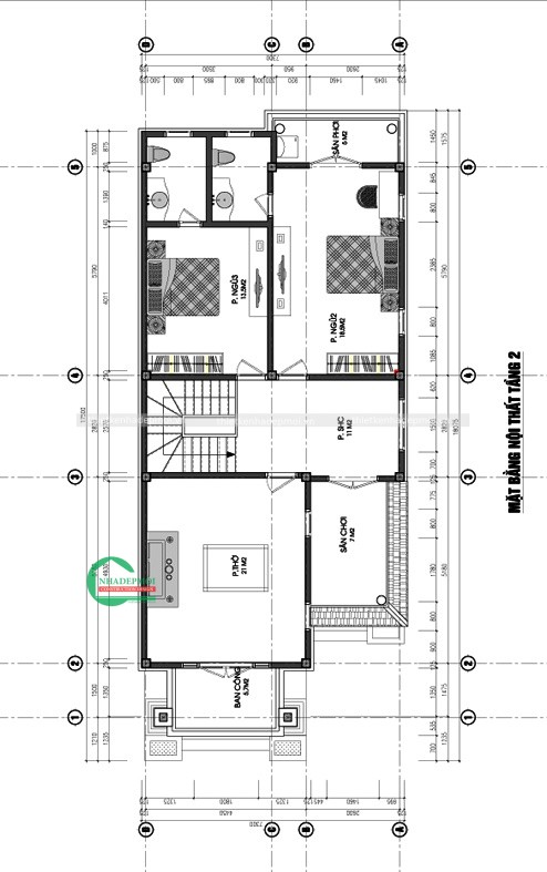 Mẫu nhà mái ngói ngang 8m thiết kế hình chữ l hướng đông nam chị hà - msncl2020
