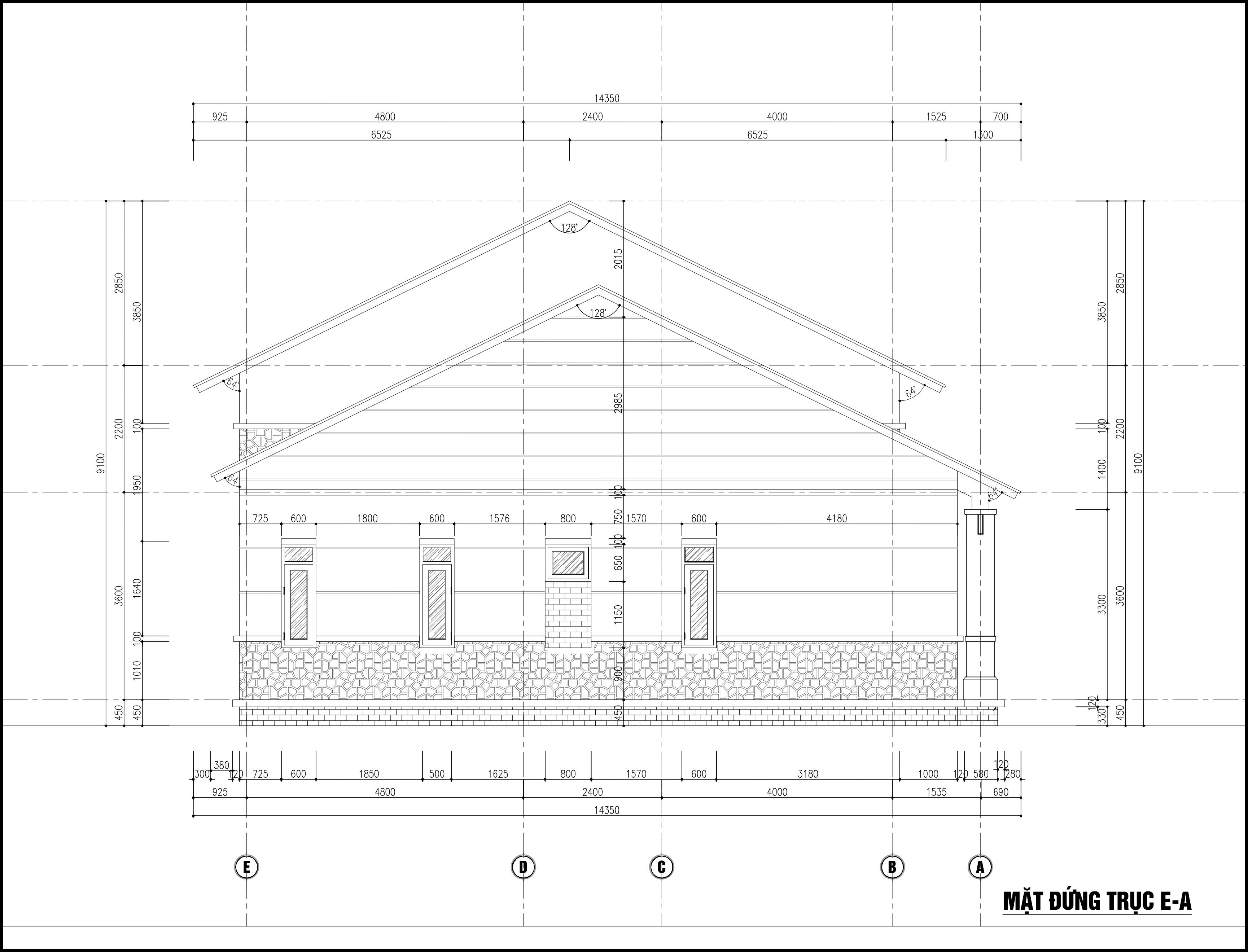 Mẫu nhà vườn 1 tầng 6 phòng ngủ mái thái đẹp chú dũng - msnvnt2020