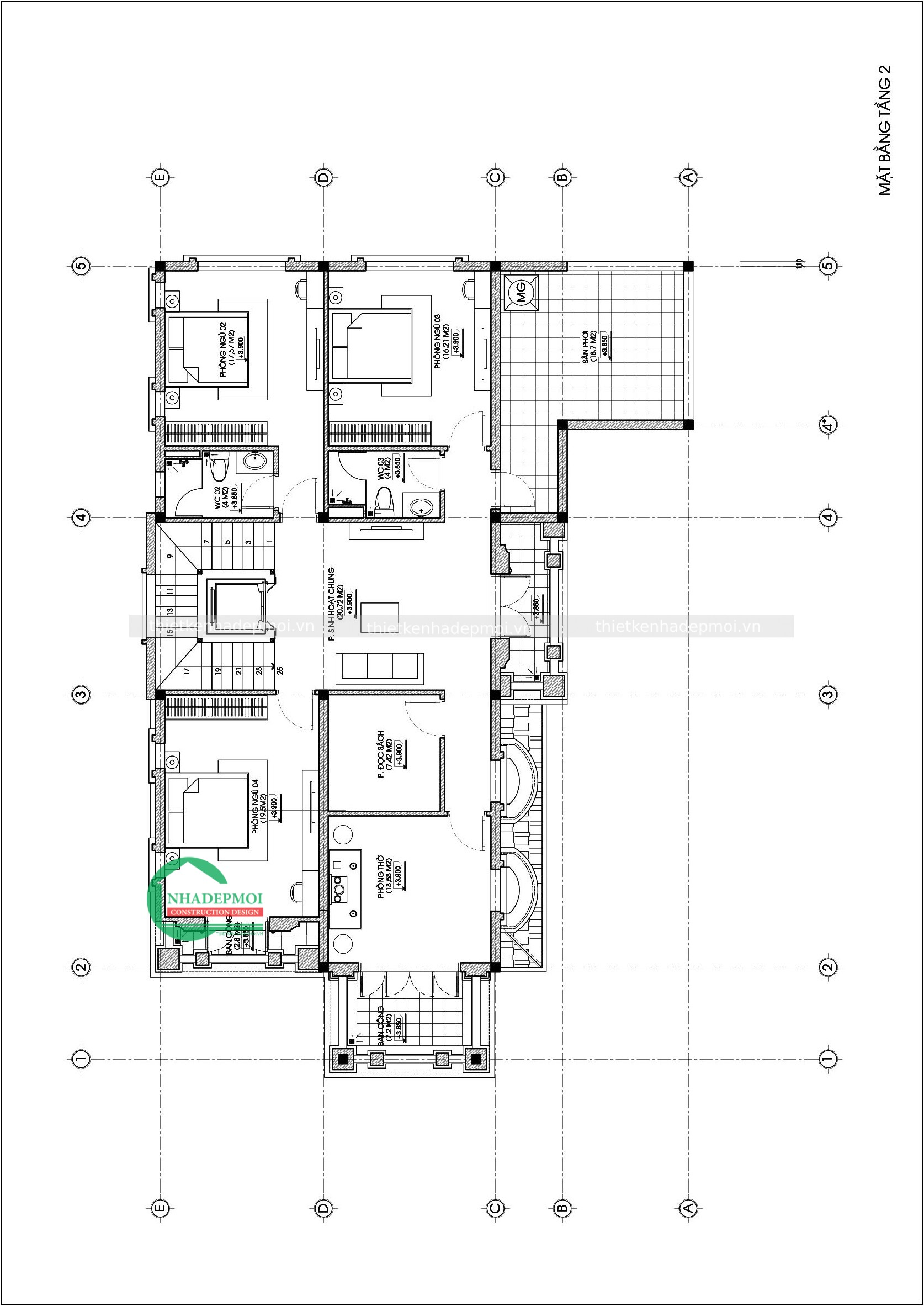 Mẫu biệt thự mini chữ l đẹp 2 tầng