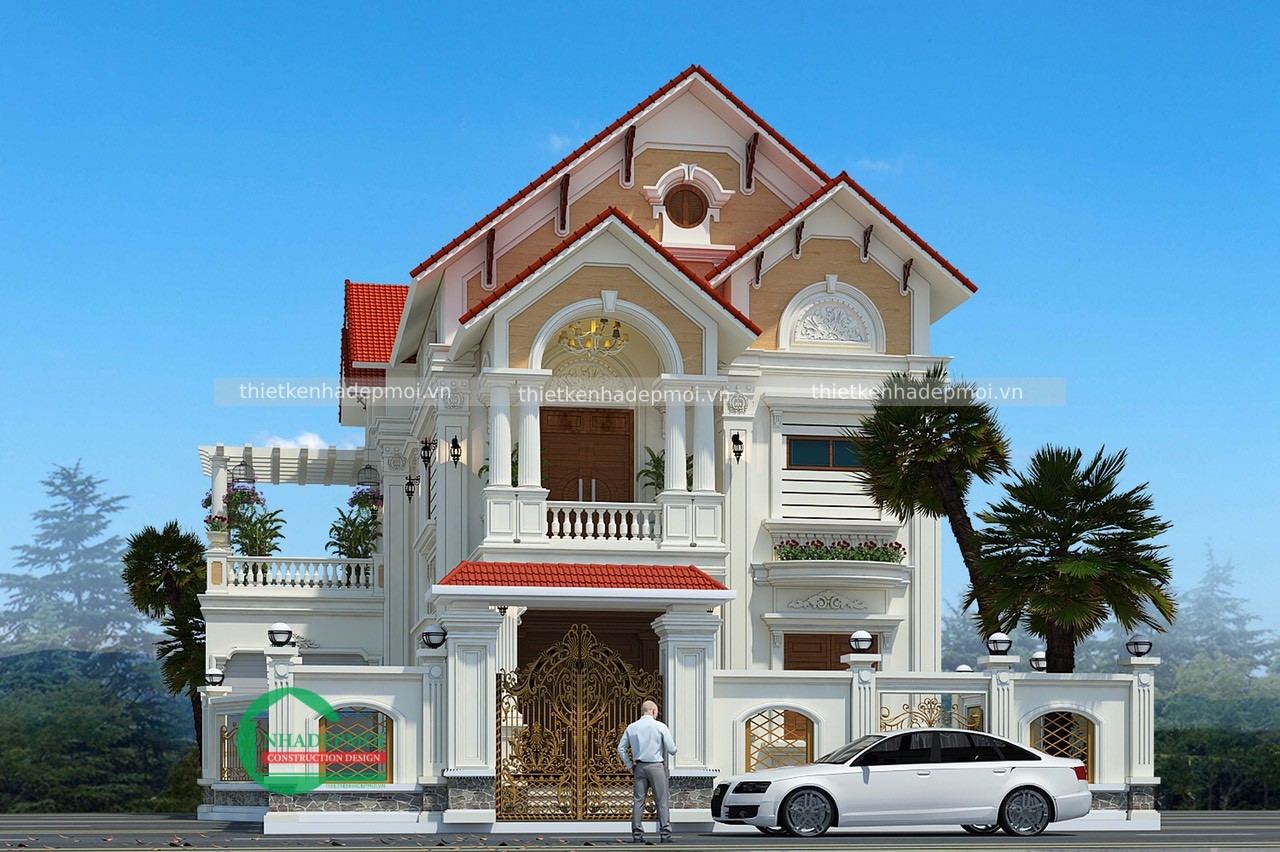 Ngắm mẫu biệt thự 2 tầng mái thái đẹp của gia đình ông phước