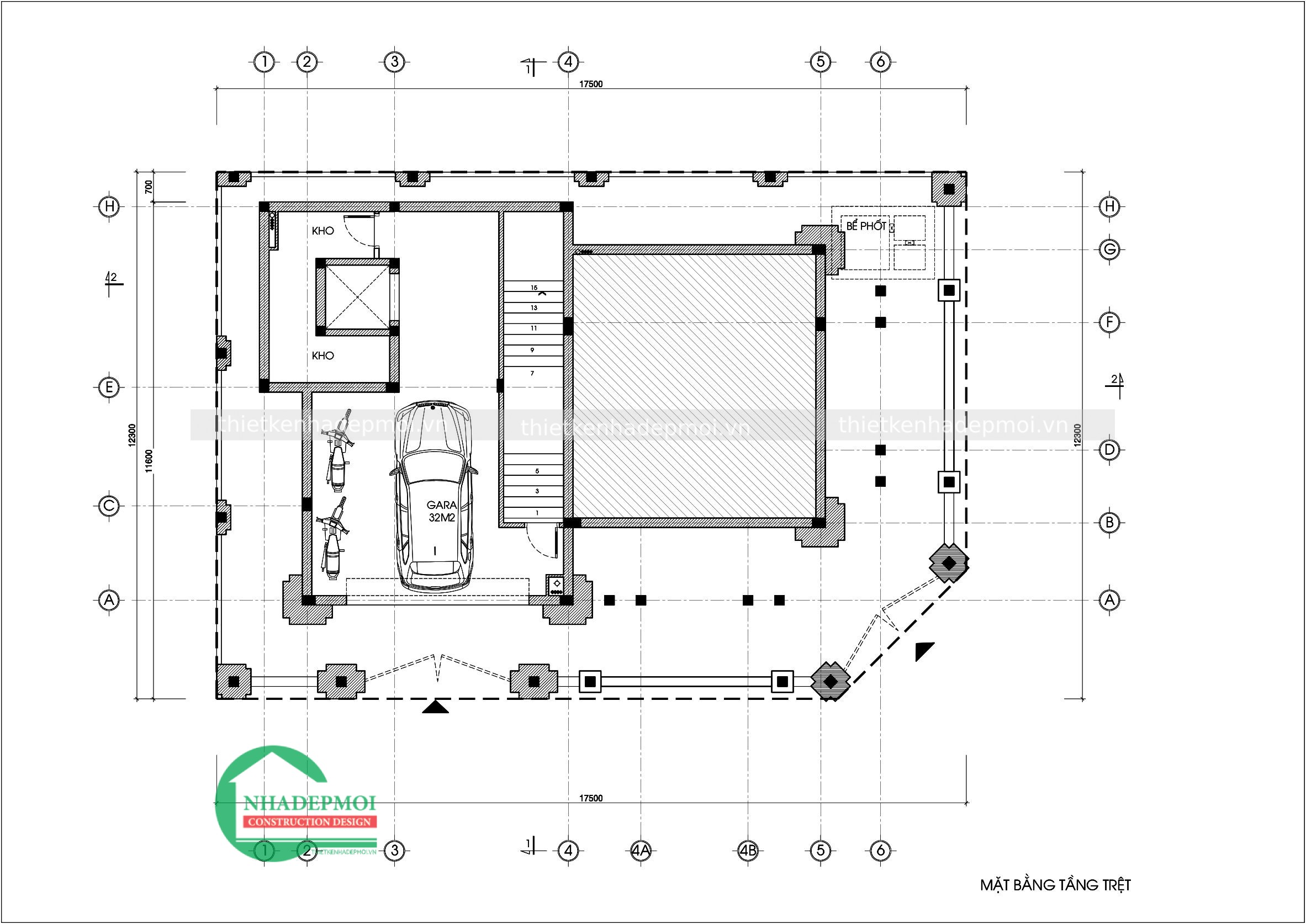 Biệt thự phố 3 tầng 2 mặt tiền 1 trệt 2 lầu 1 tum anh tạo
