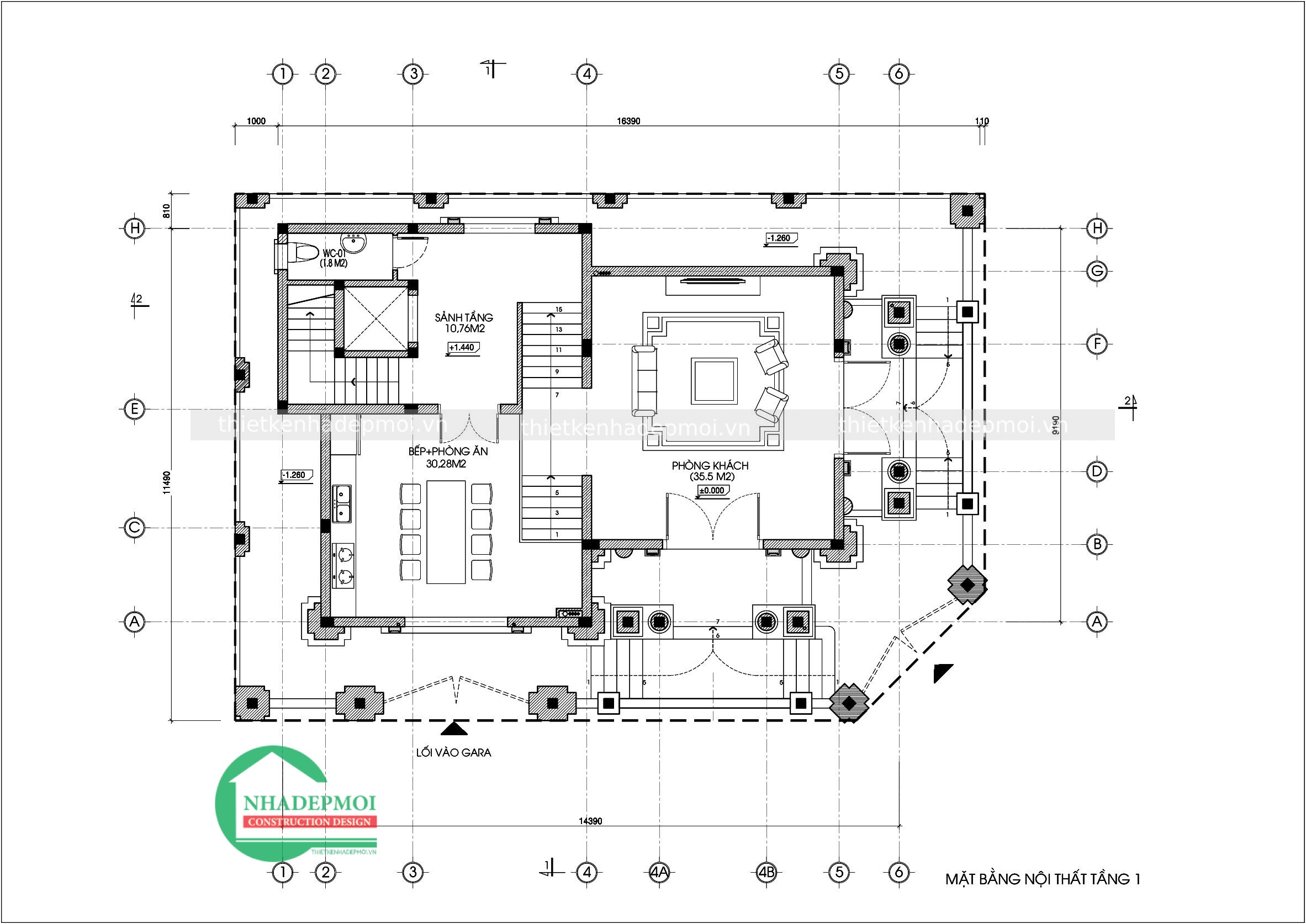 Biệt thự phố 3 tầng 2 mặt tiền 1 trệt 2 lầu 1 tum anh tạo