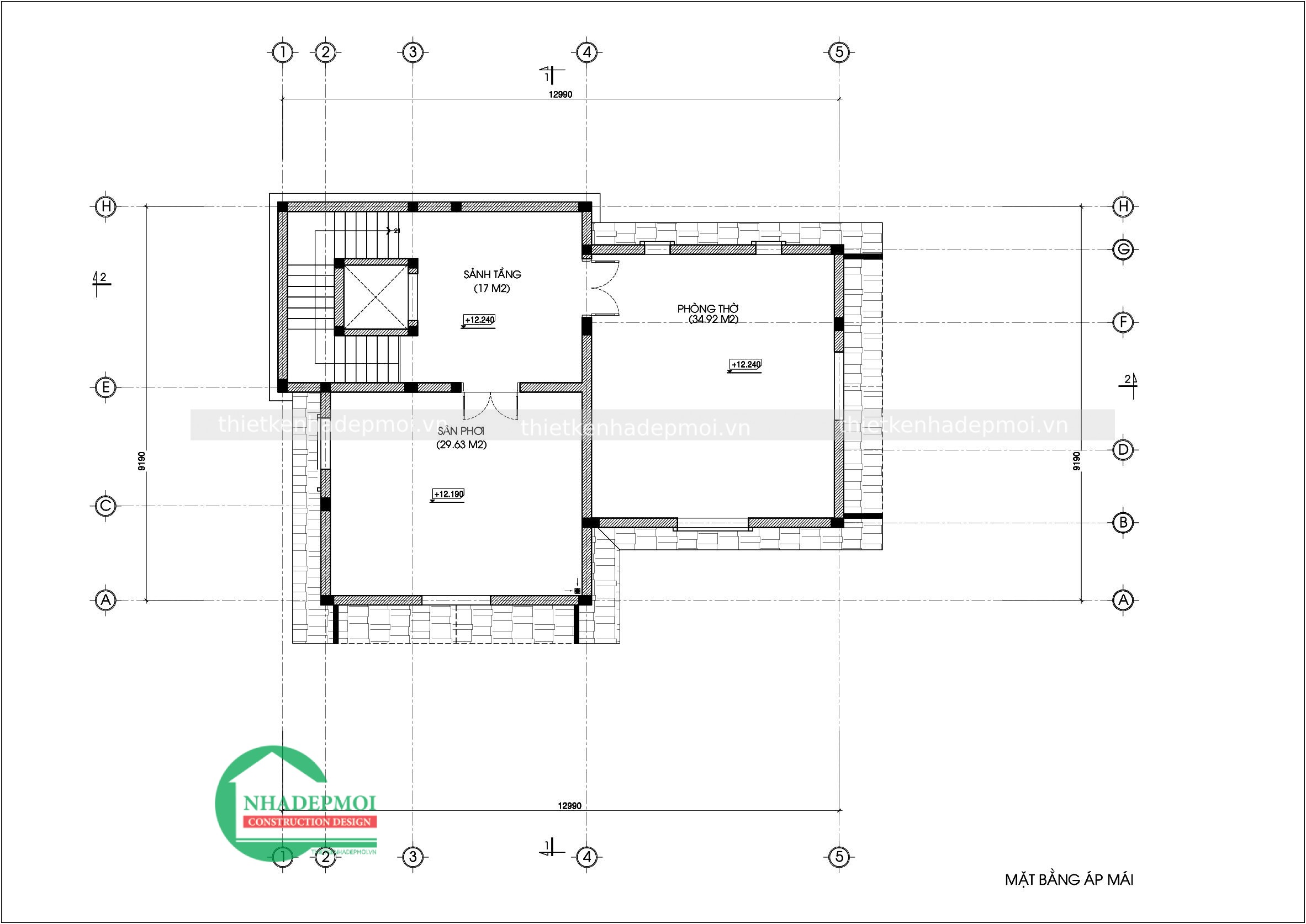 Biệt thự phố 3 tầng 2 mặt tiền 1 trệt 2 lầu 1 tum anh tạo
