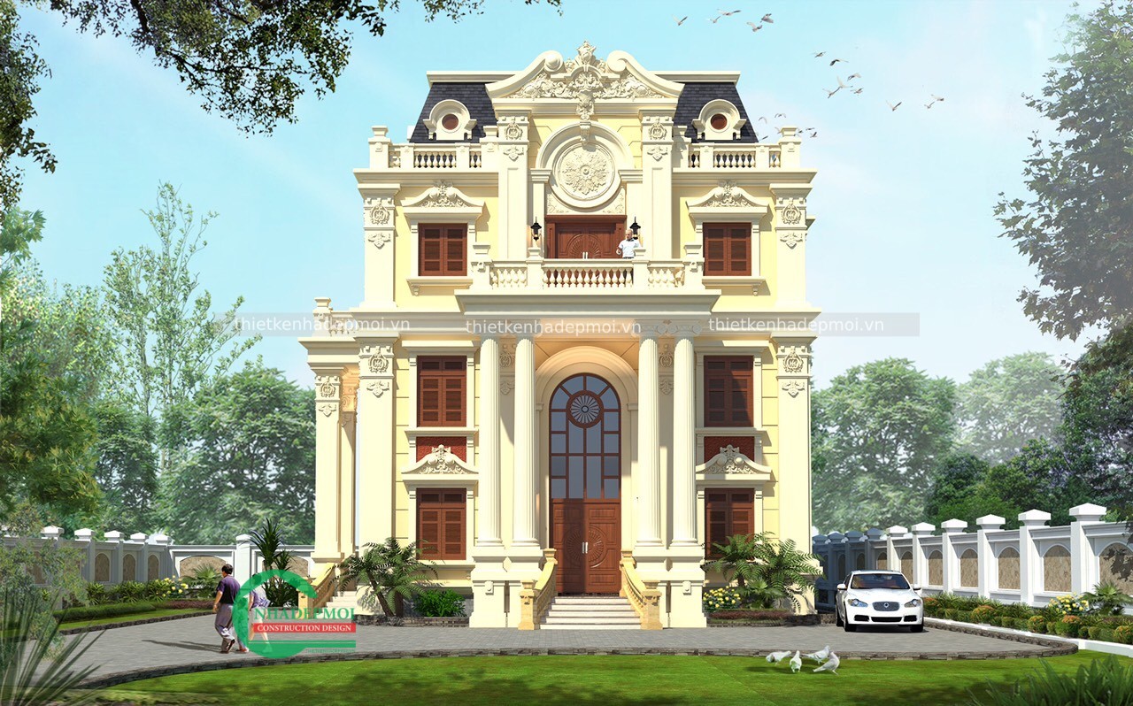Hình ảnh biệt thự kiến trúc pháp đẹp cổ điển nhà anh tình vừa bàn giao - msnot2020