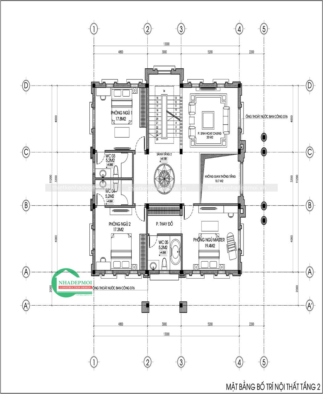 Mẫu biệt thự pháp cổ điển cổ 3 tầng