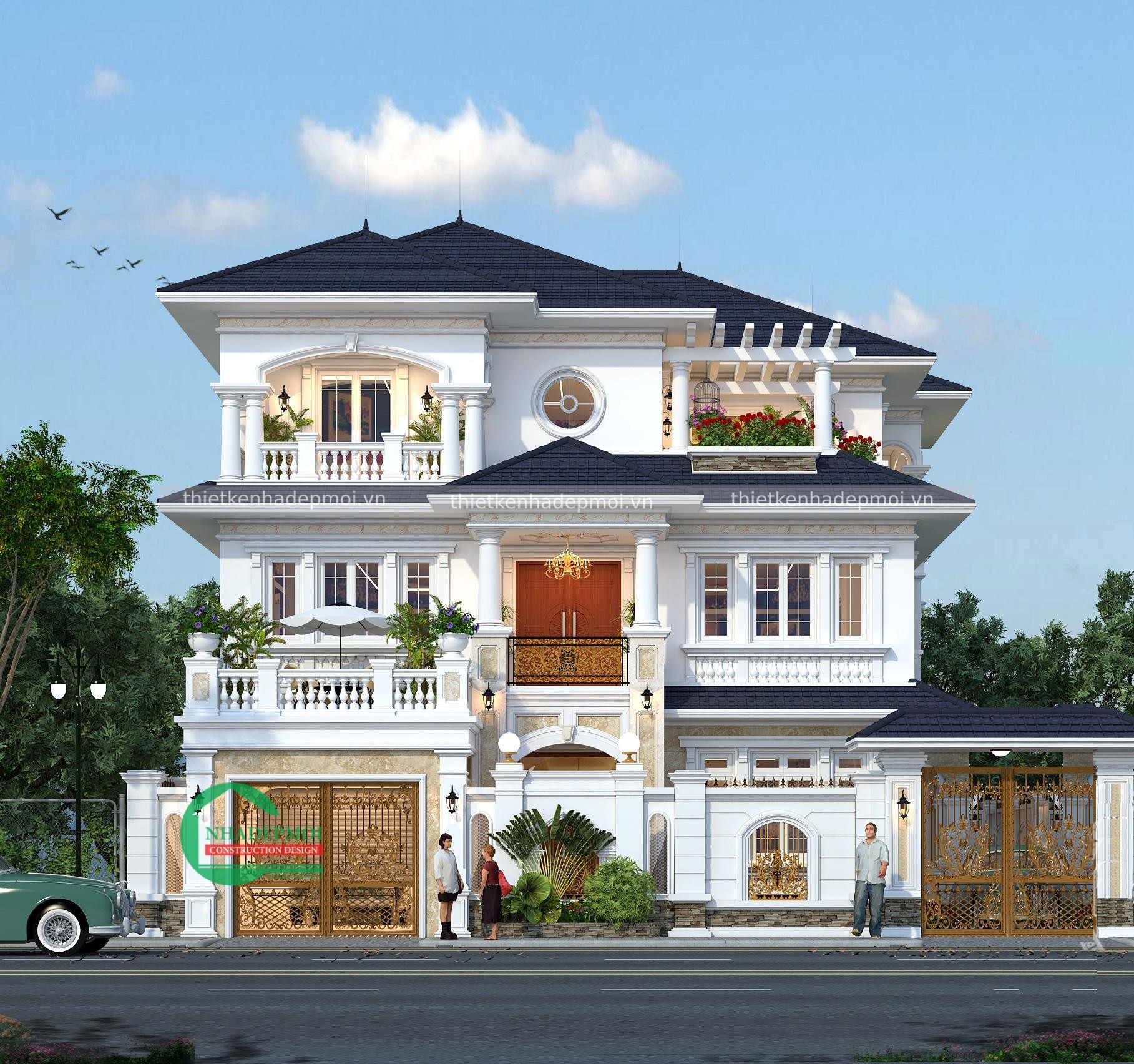 Biệt thự tân cổ điển 3 tầng 