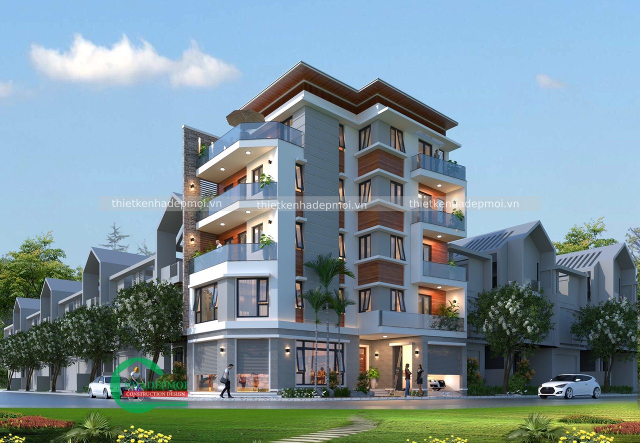 Mẫu biệt thự hiện đại 4 tầng hiện đại