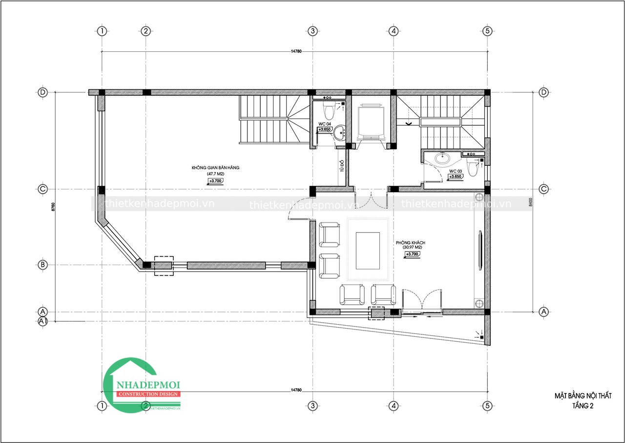 Mẫu biệt thự hiện đại 4 tầng hiện đại