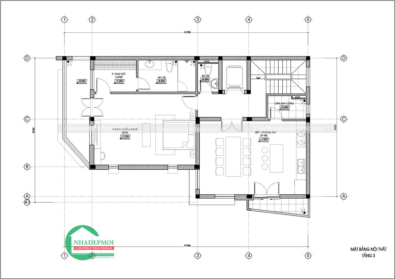 Mẫu biệt thự hiện đại 4 tầng hiện đại
