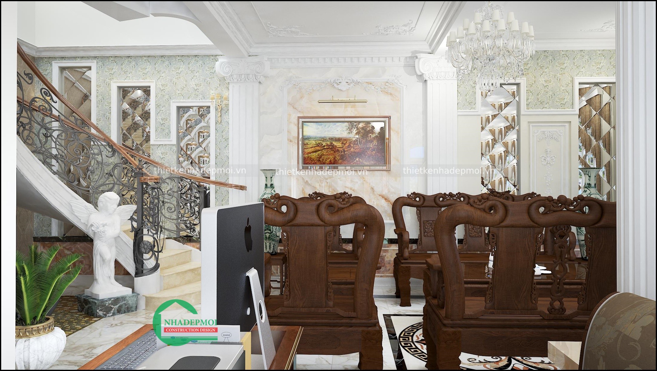 Mẫu biệt thự cổ điển châu âu đẹp ở tiền giang
