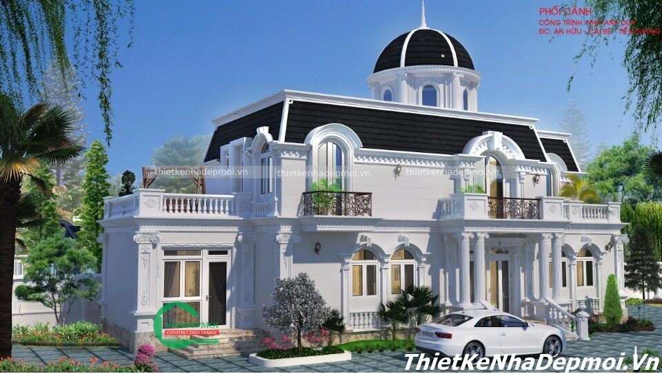 Mẫu biệt thự cổ điển châu âu đẹp ở tiền giang