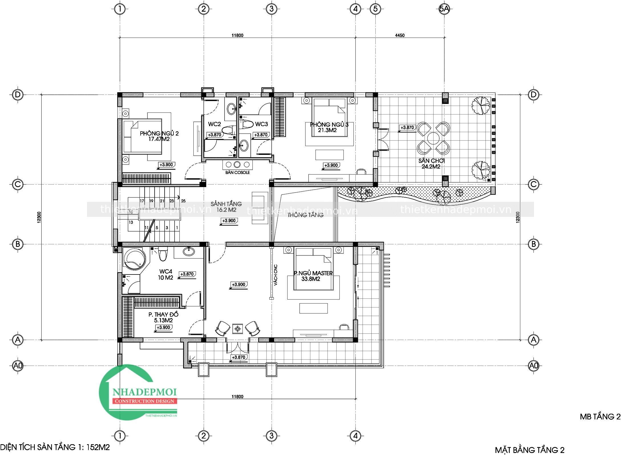 Biệt thự hiện đại 1 trệt 2 lầu có nhiều cây xanh chị hà