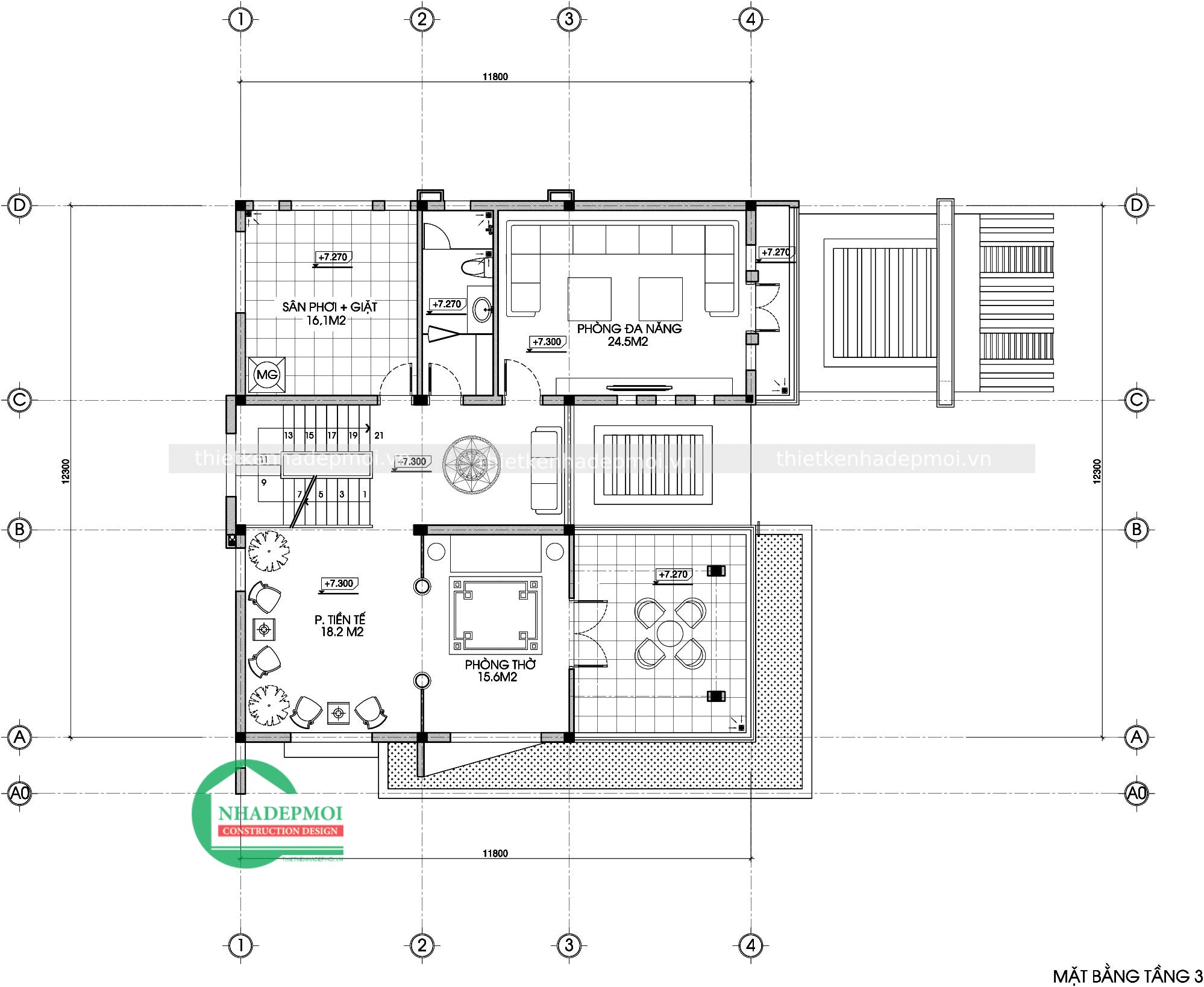 Biệt thự hiện đại 1 trệt 2 lầu có nhiều cây xanh chị hà