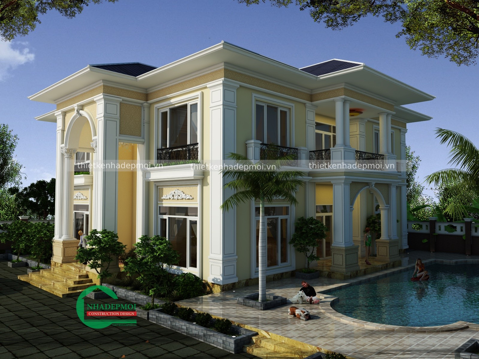 biệt thự sân vườn