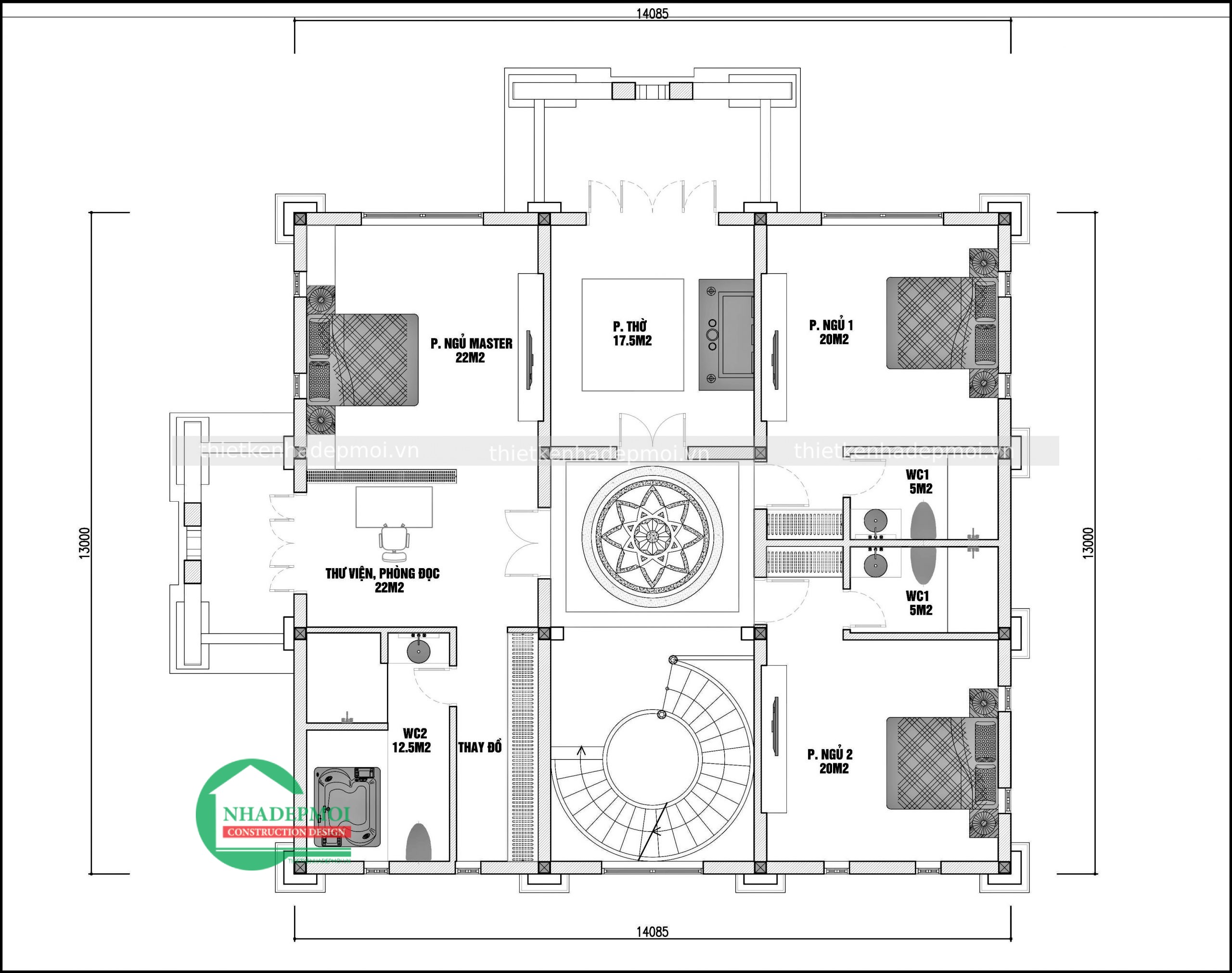 Mẫu biệt thự cổ điển kiểu lâu đài quá đẹp 2 tầng