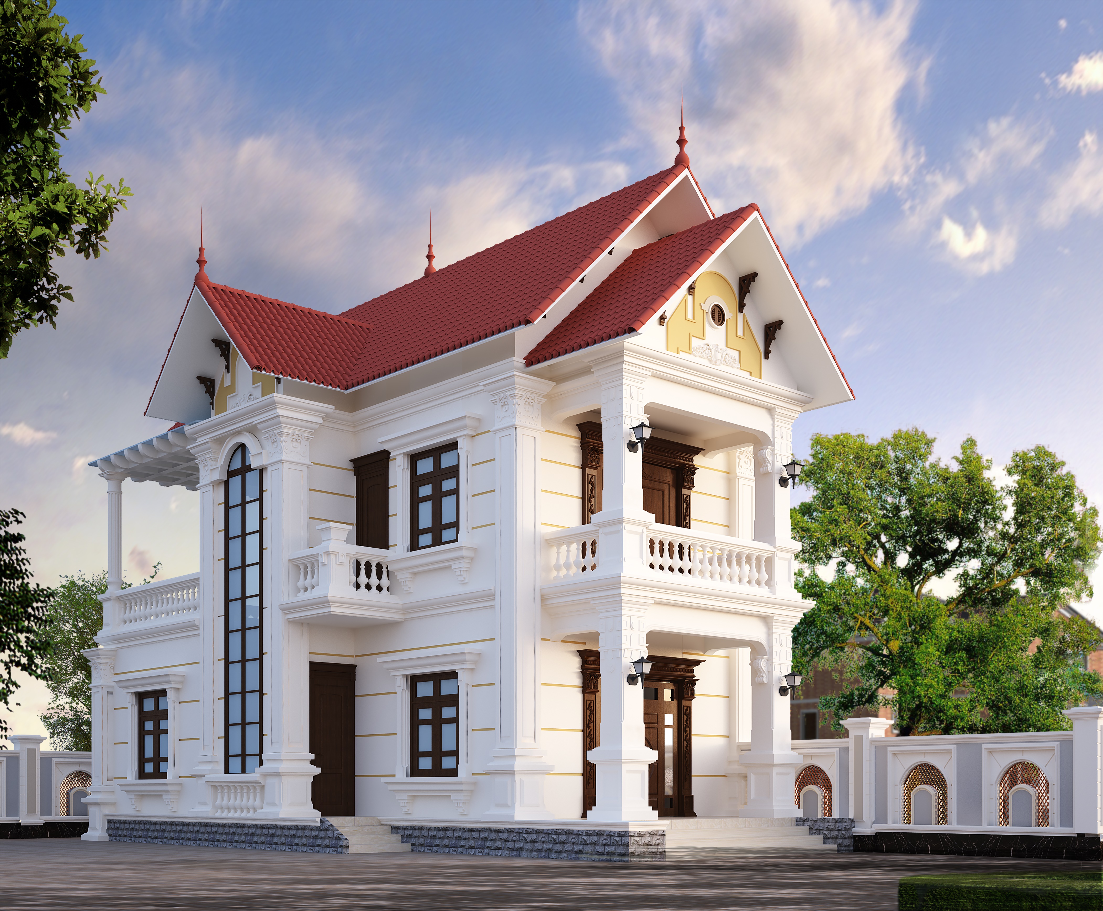 Mẫu biệt thự bán cổ điển 2 tầng