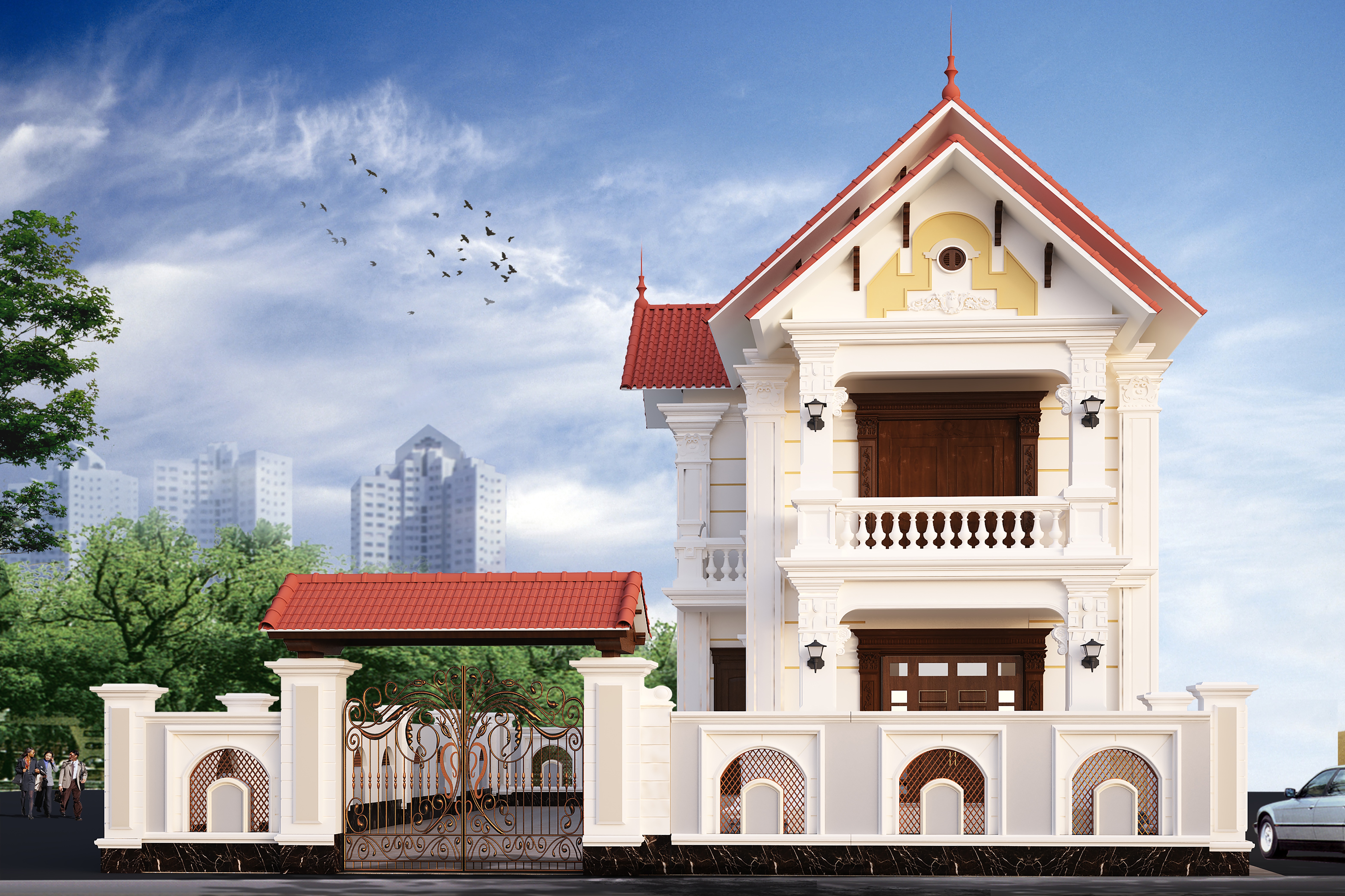 Mẫu biệt thự bán cổ điển 2 tầng