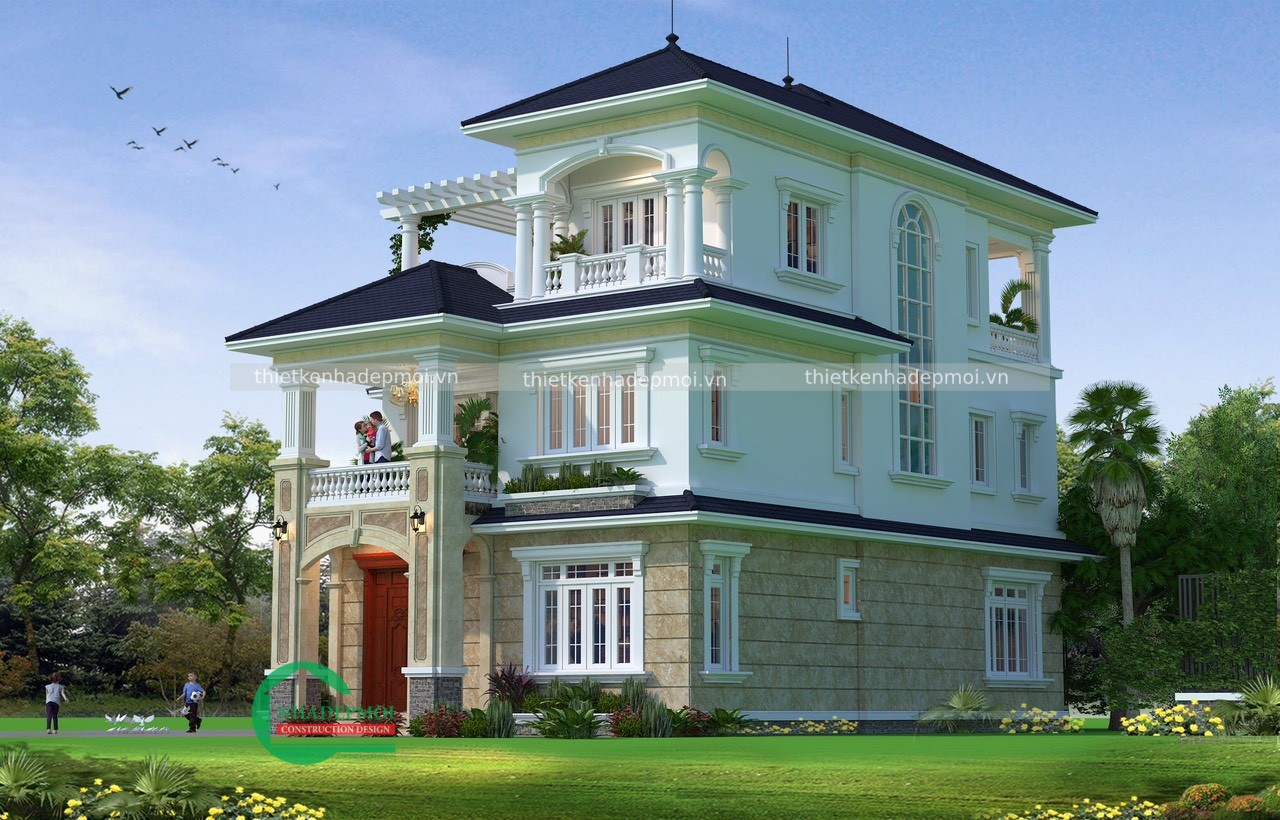 Mẫu biệt thự vườn phong cách châu âu