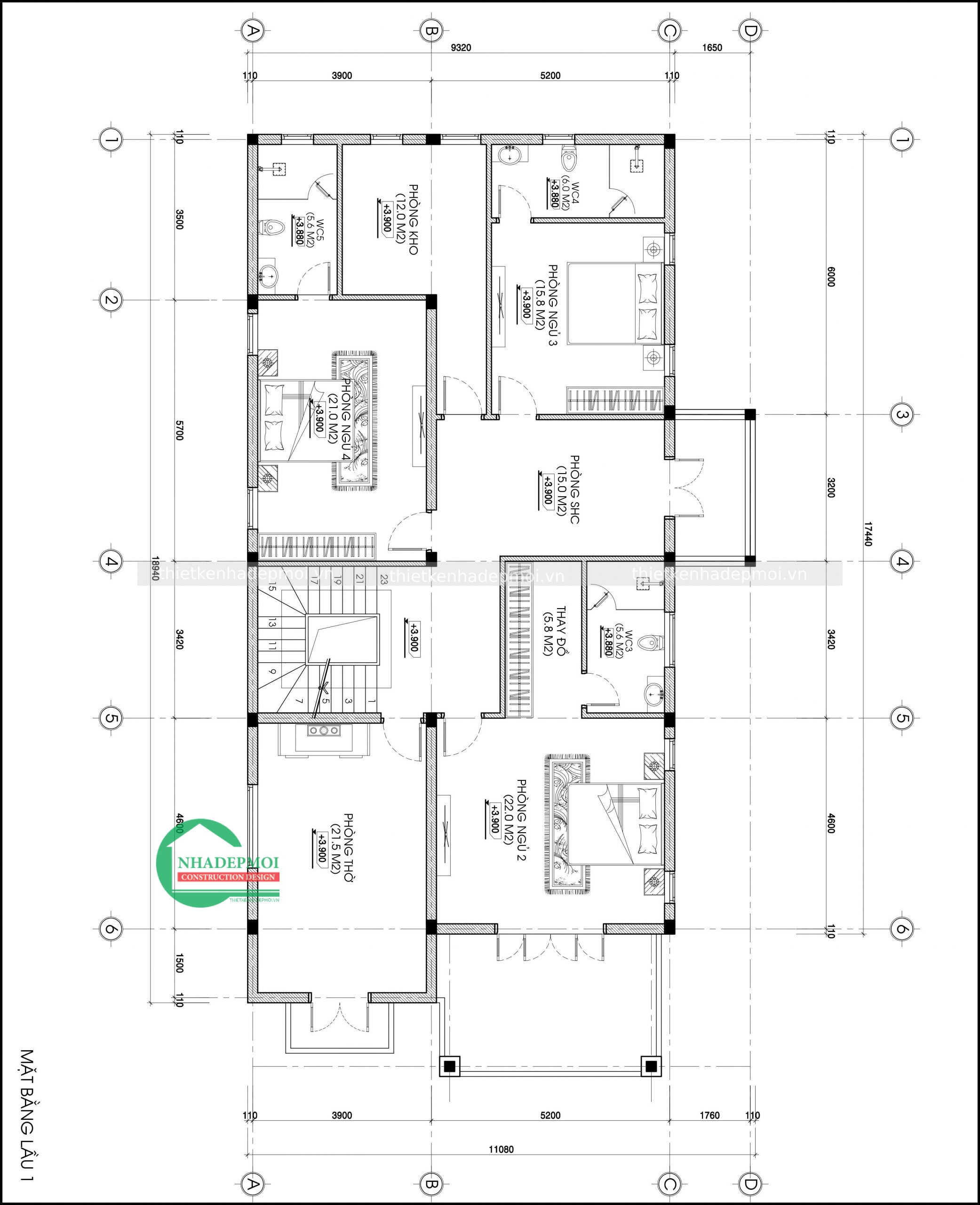 Mẫu biệt thự phong cách châu âu 1 trệt 1 lầu đẹp chị yên