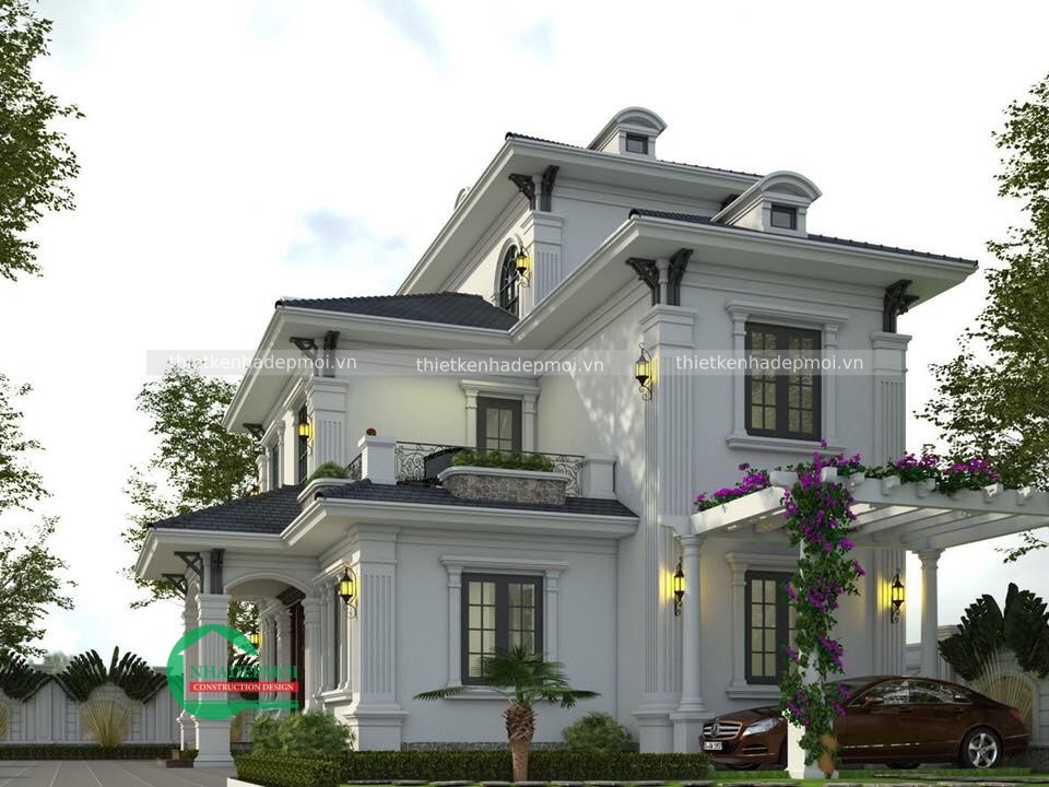 biệt thự sân vườn mái thái 