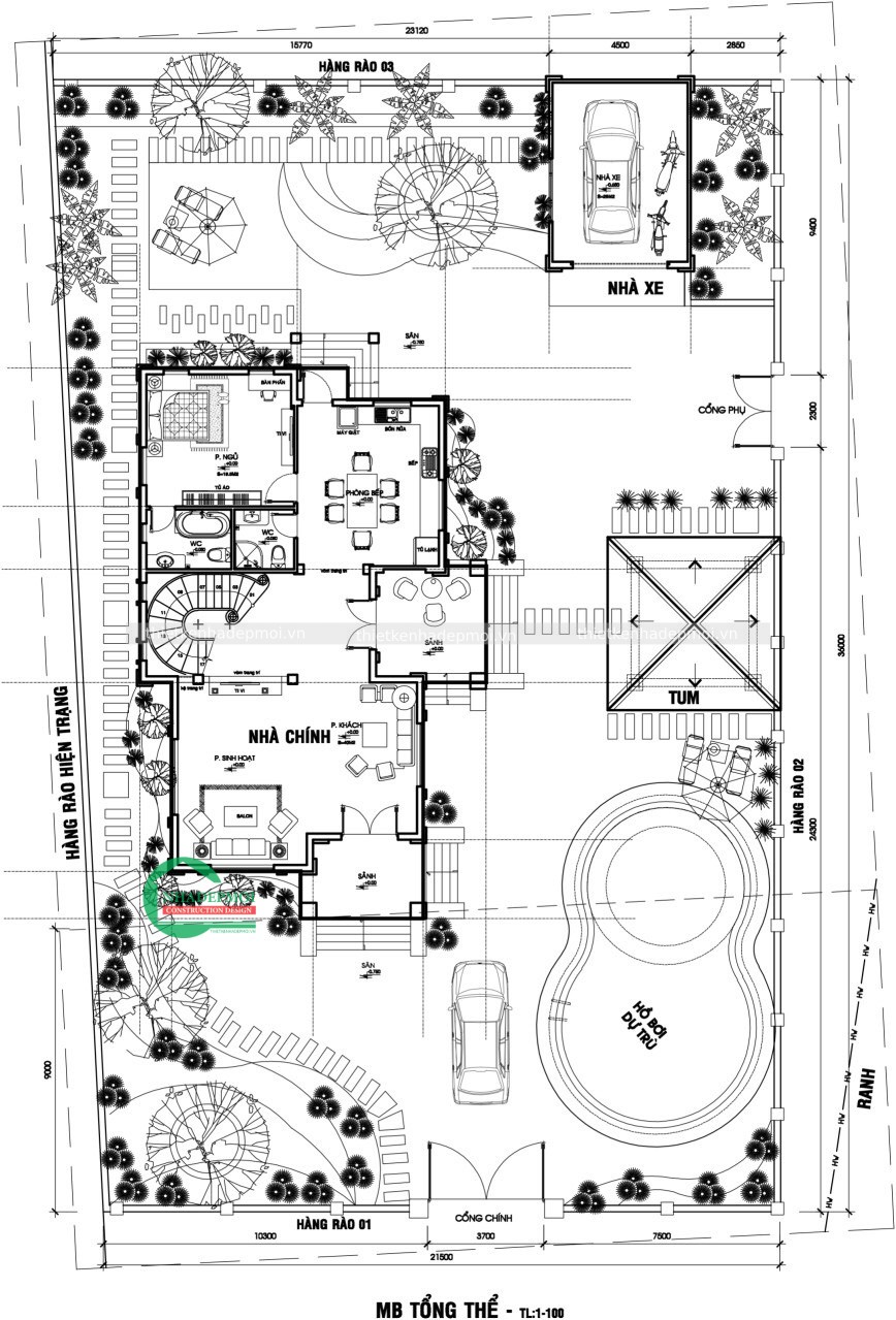 Mẫu biệt thự sân vườn phong cách kiểu châu âu