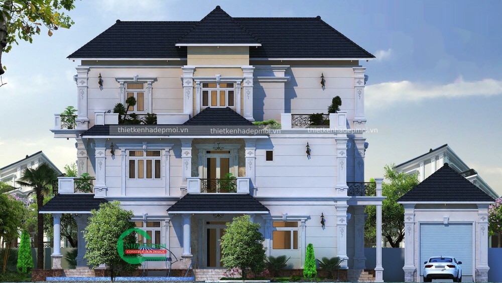 biệt thự tân cổ điển 3 tầng