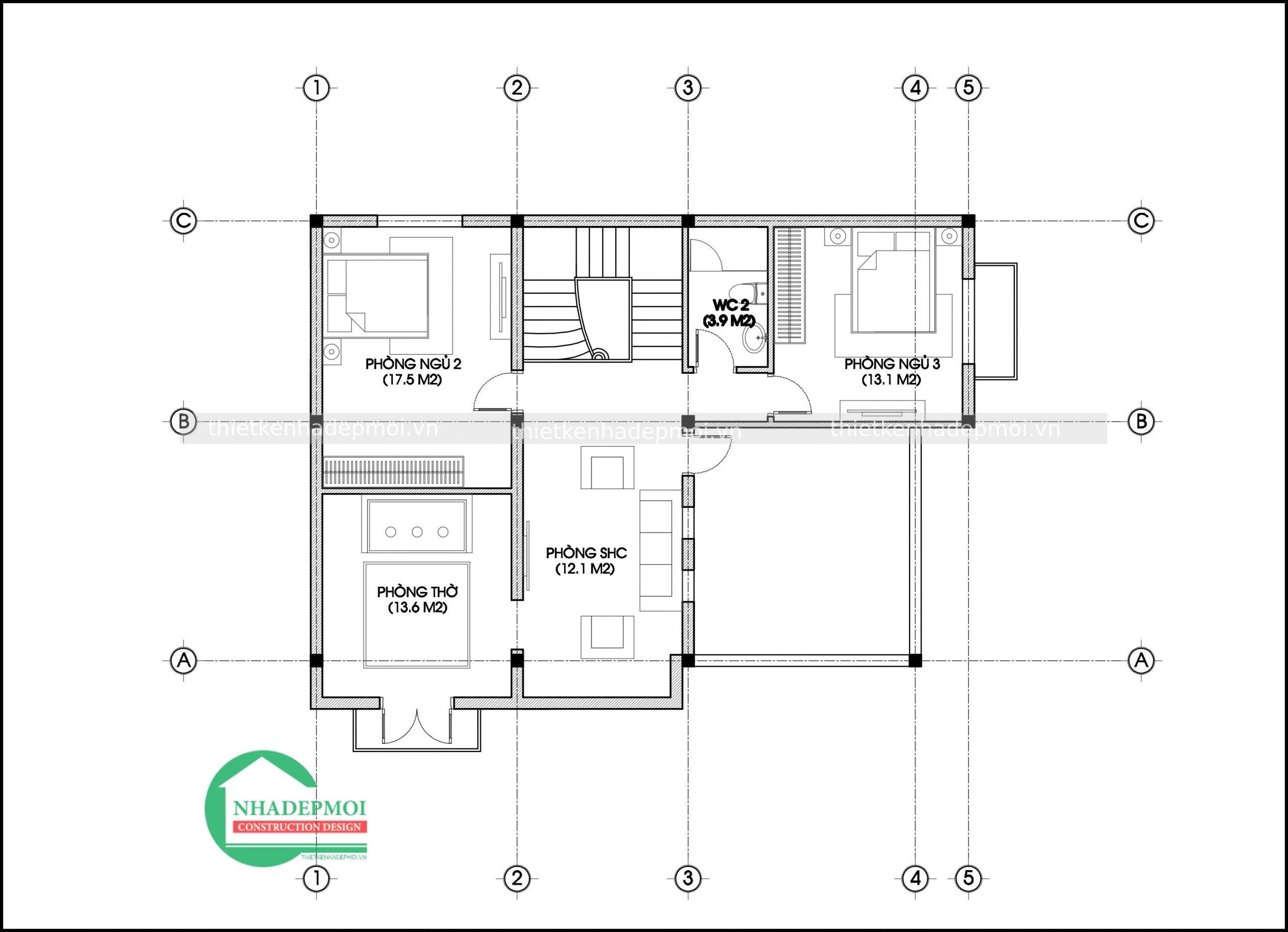 Mẫu biệt thự nhà vườn mái thái đẹp ở nông thôn chị hương anh phương - msbtnv2021