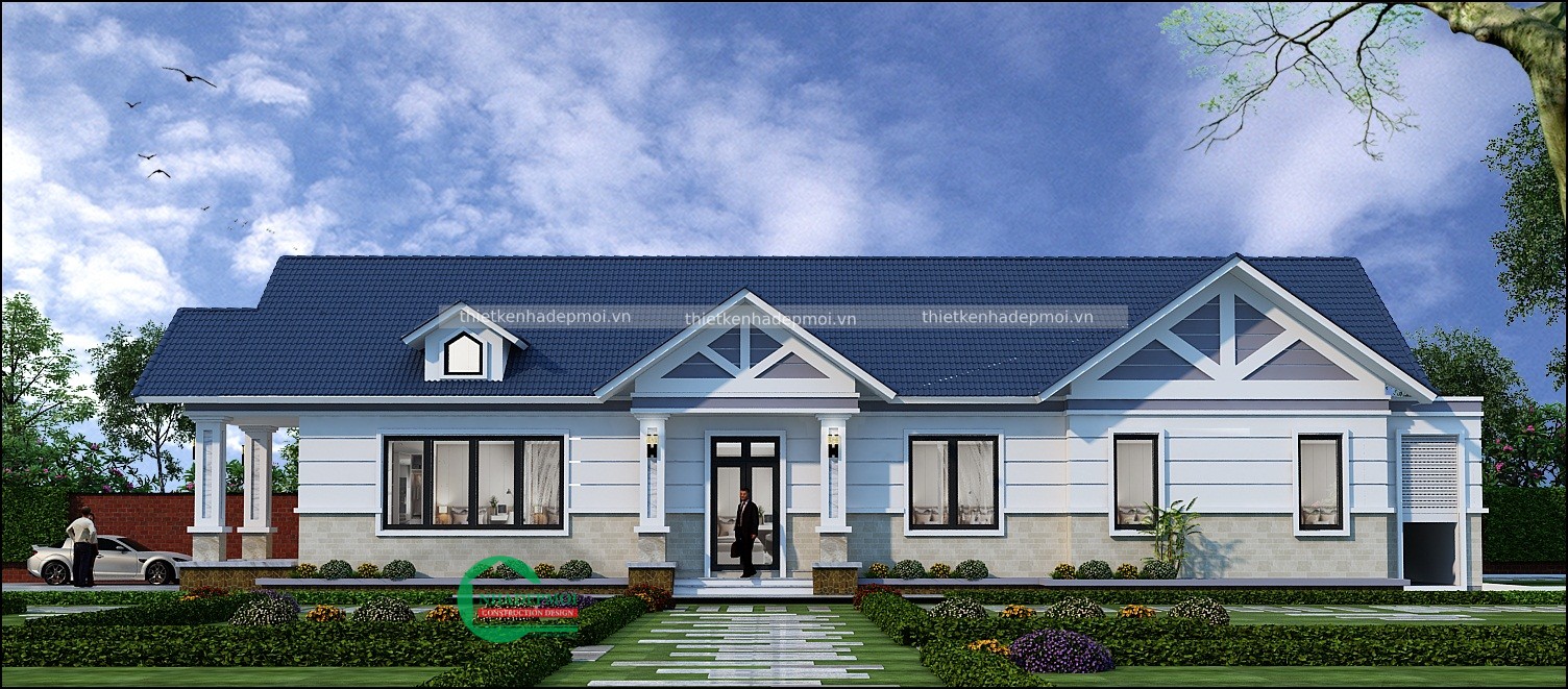 Mẫu nhà trệt mái thái có sân vườn 4 phòng ngủ 9x20 chị tuyền cần thơ - msnc4nt2020