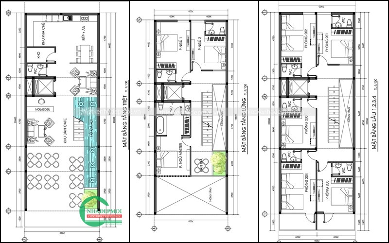 Mẫu thiết kế khách sạn mini 2 sao 6 tầng mặt tiền 7m suri - msks2sao2020