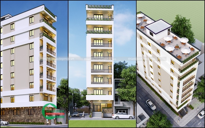 Mẫu thiết kế khách sạn 8 tầng 6x25m có tầng hầm anh ký - msks5m3639