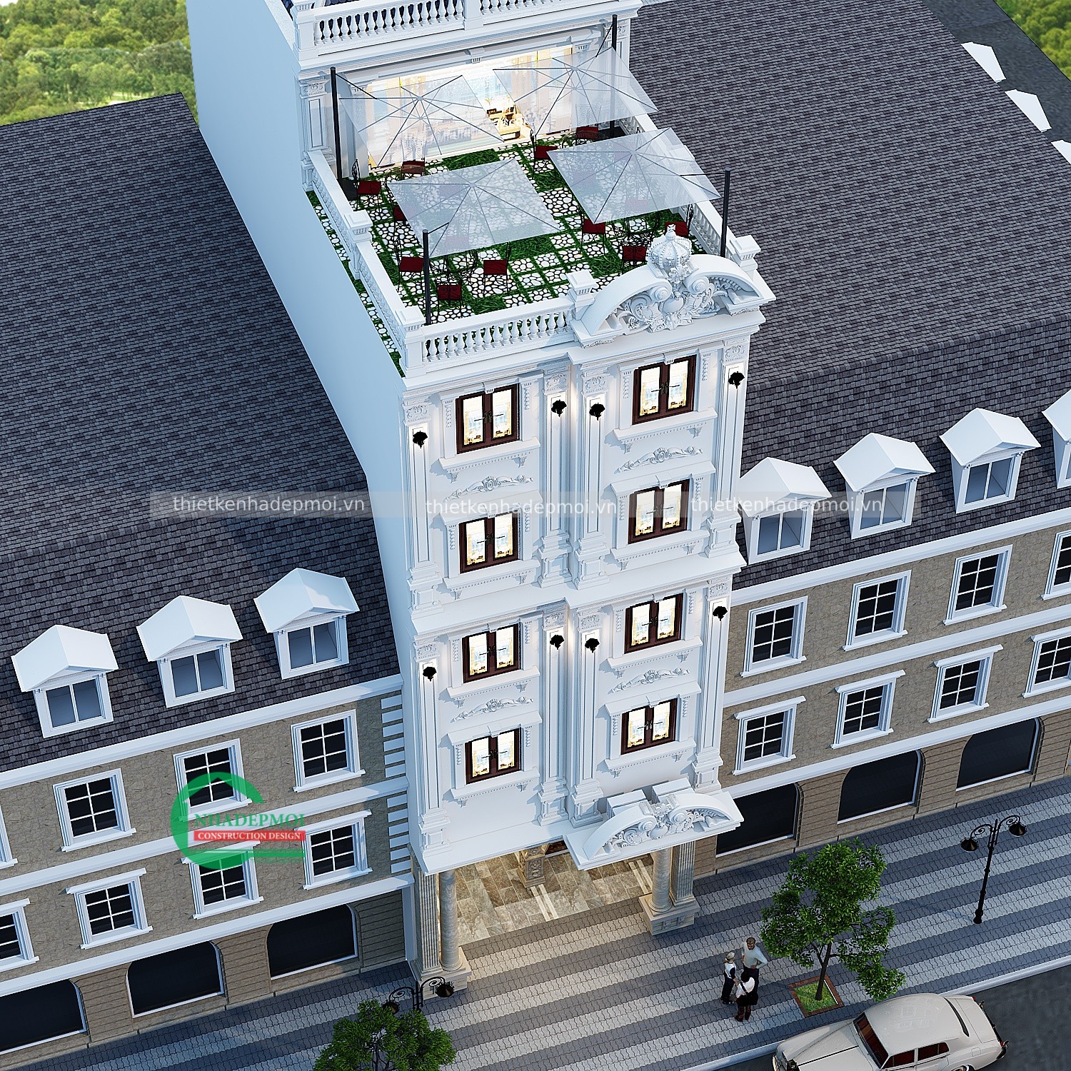 Mẫu khách sạn mini đẹp 6 tầng 3 sao mặt tiền 7m đẹp mr bằng - msksmini2020