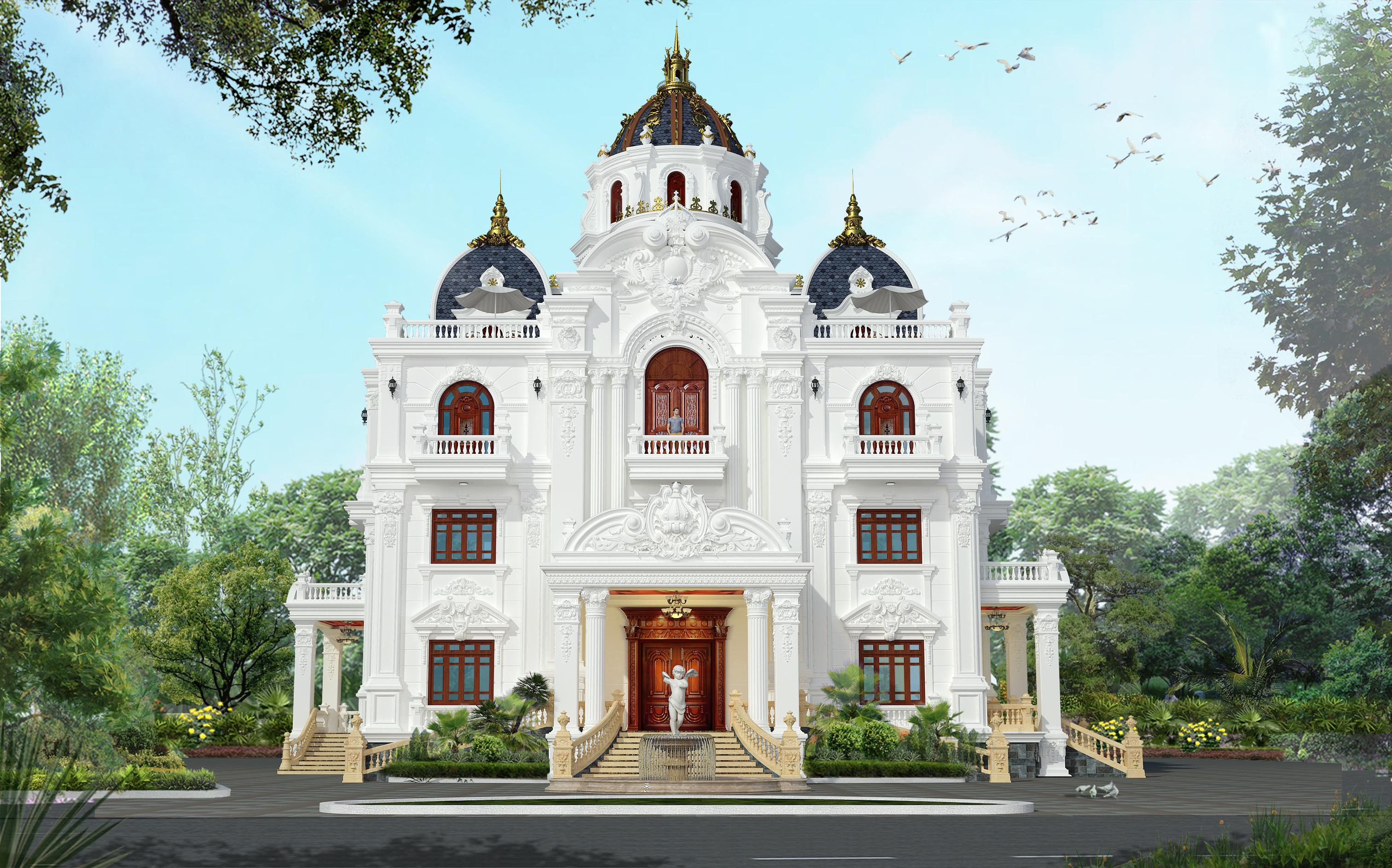 Hình ảnh thi công lâu đài dinh thự tuấn linh thanh hóa - mslđ4636