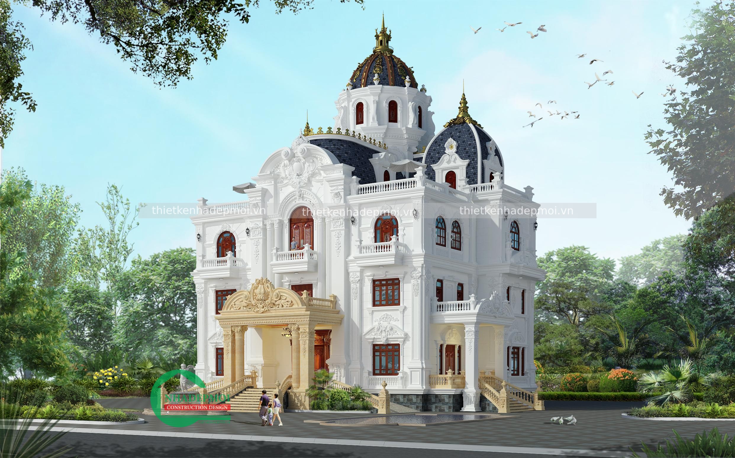 Mẫu dinh thự lâu đài cổ điển