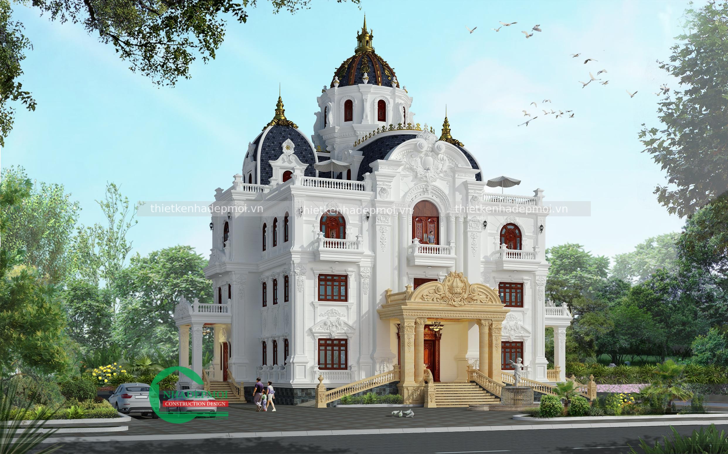 Mẫu dinh thự lâu đài cổ điển