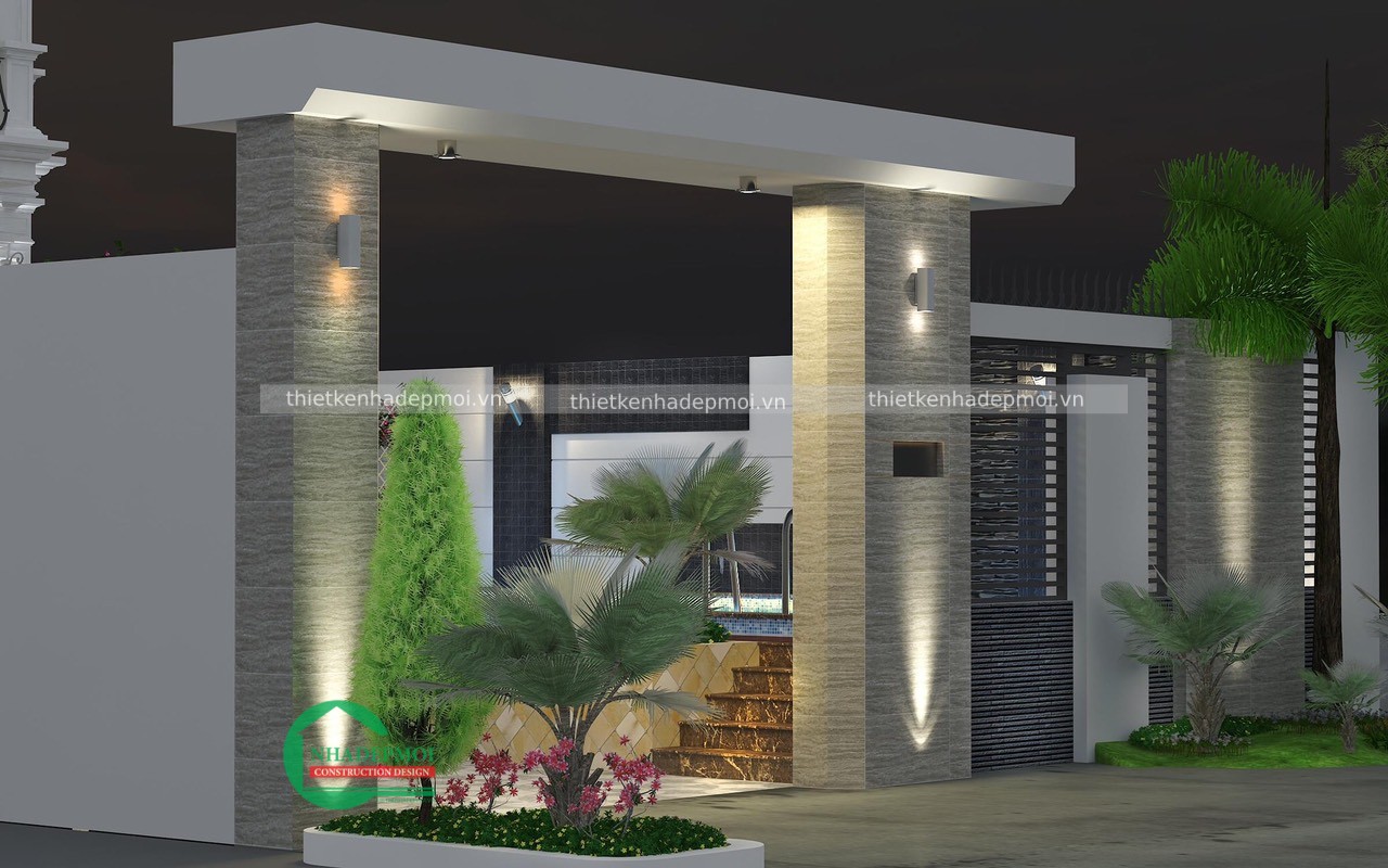 Mẫu biệt thự 2 tầng mái thái hiện đại