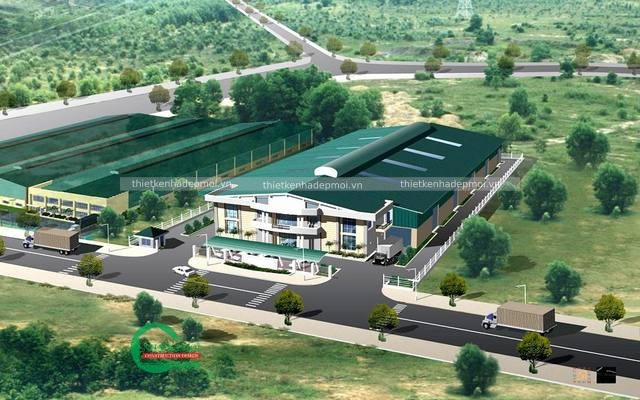 Các mẫu nhà xưởng công nghiệp thiết kế mái tôn đẹp 2020 - msnx2020