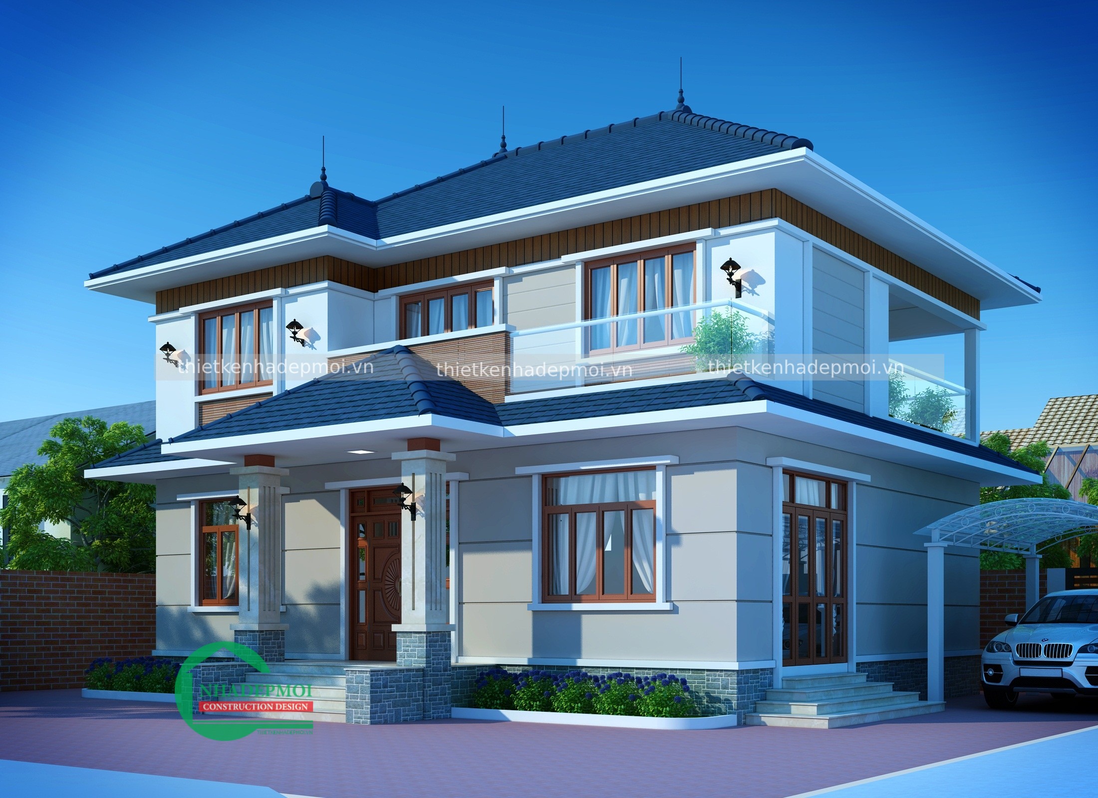 biệt thự vườn mái thái
