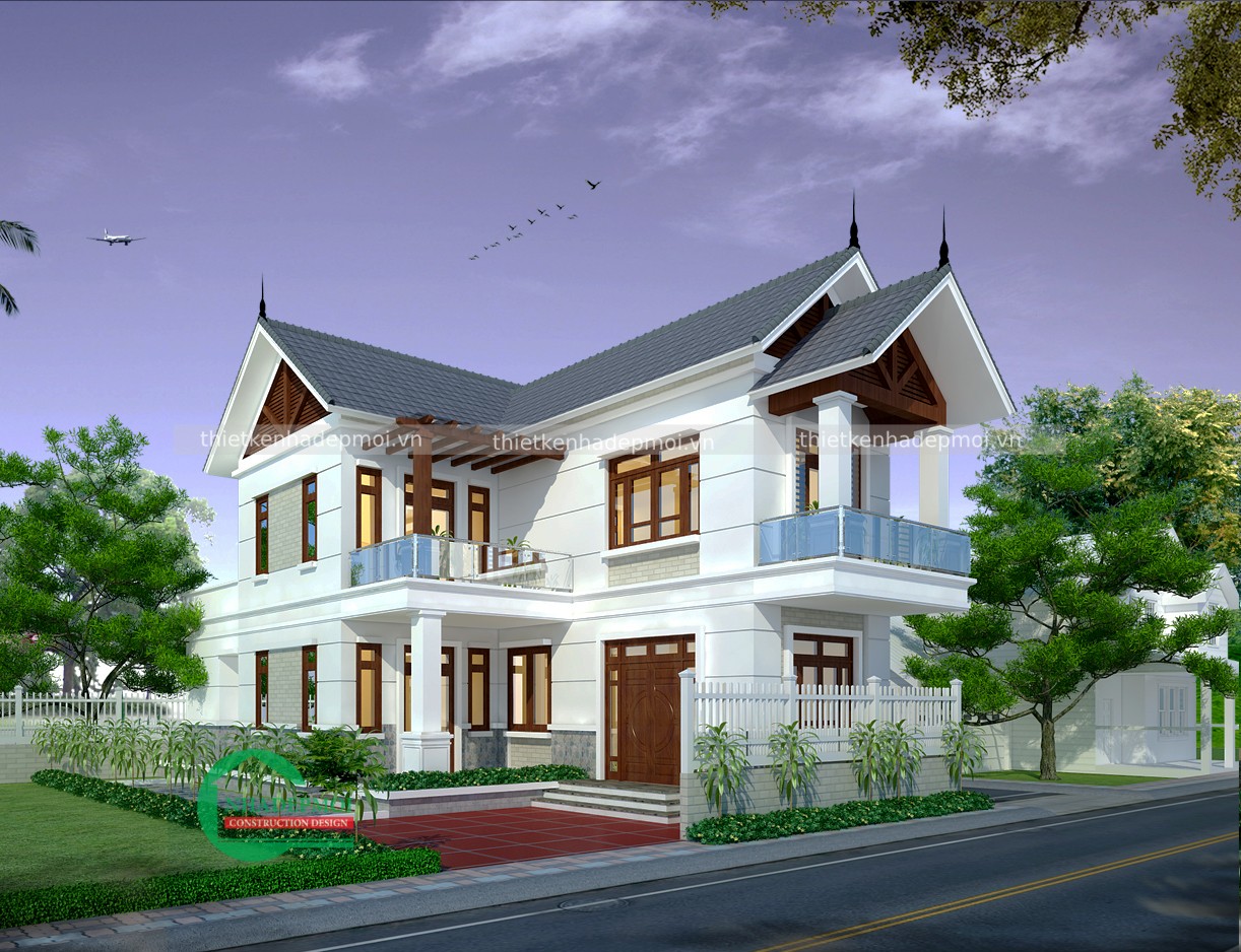 nhà mái thái 2 tầng