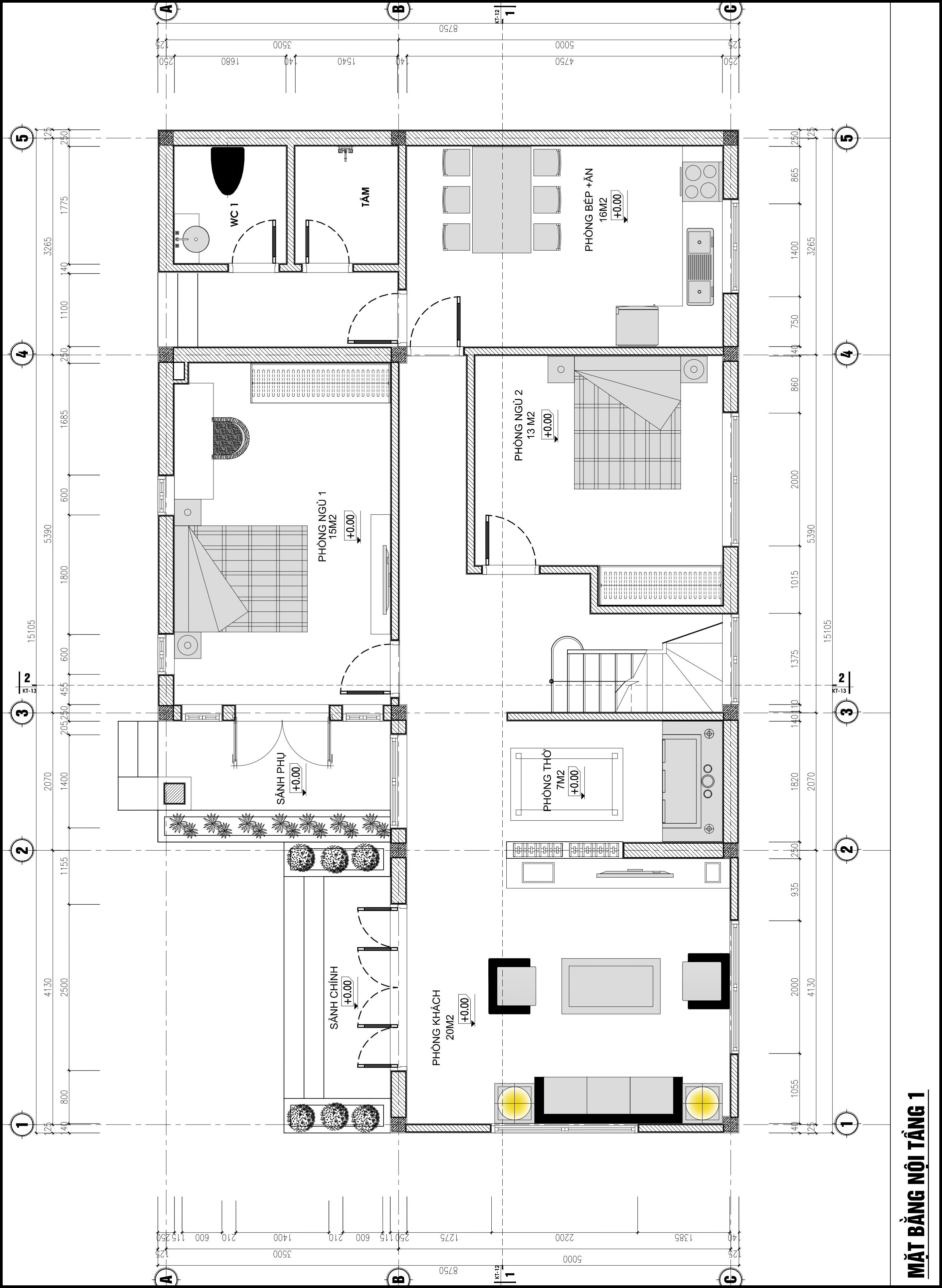 Mẫu nhà 2 tầng giá rẻ mái thái lợp ngói 9x15 ở nông thôn- msnoq2020