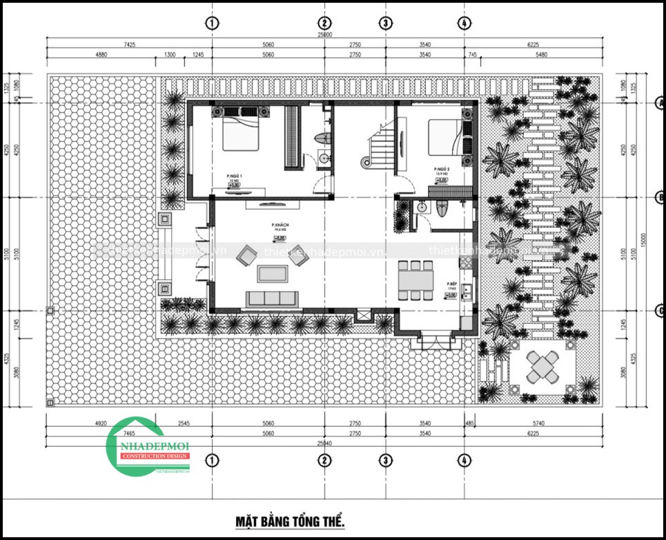 Biệt thự 120m2 đẹp 1 trệt 1 lầu mái thái anh văn - msbtnt2020