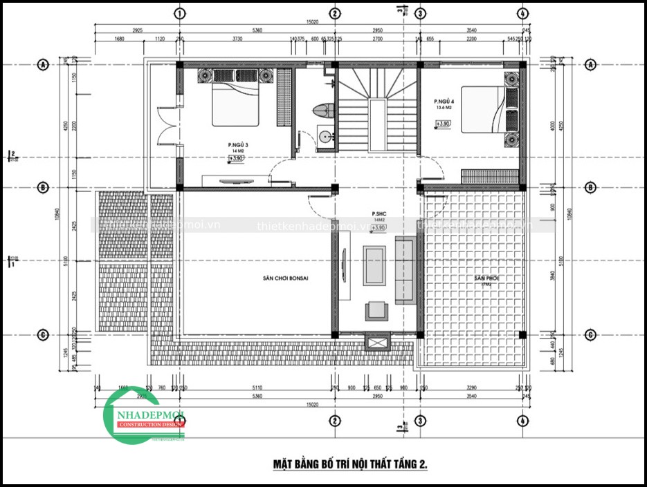 Biệt thự 120m2 đẹp 1 trệt 1 lầu mái thái anh văn - msbtnt2020