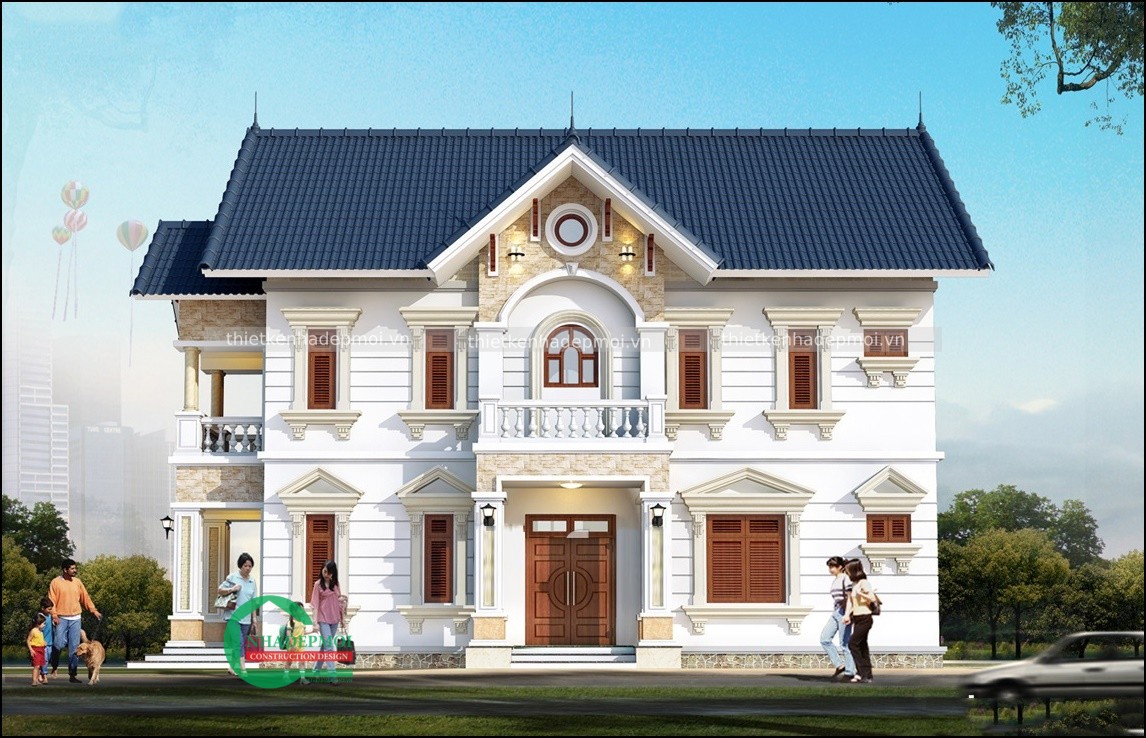 Mẫu nhà đẹp 1 trệt 1 lầu mái thái đẹp 120m2 anh phương - msnmt2020