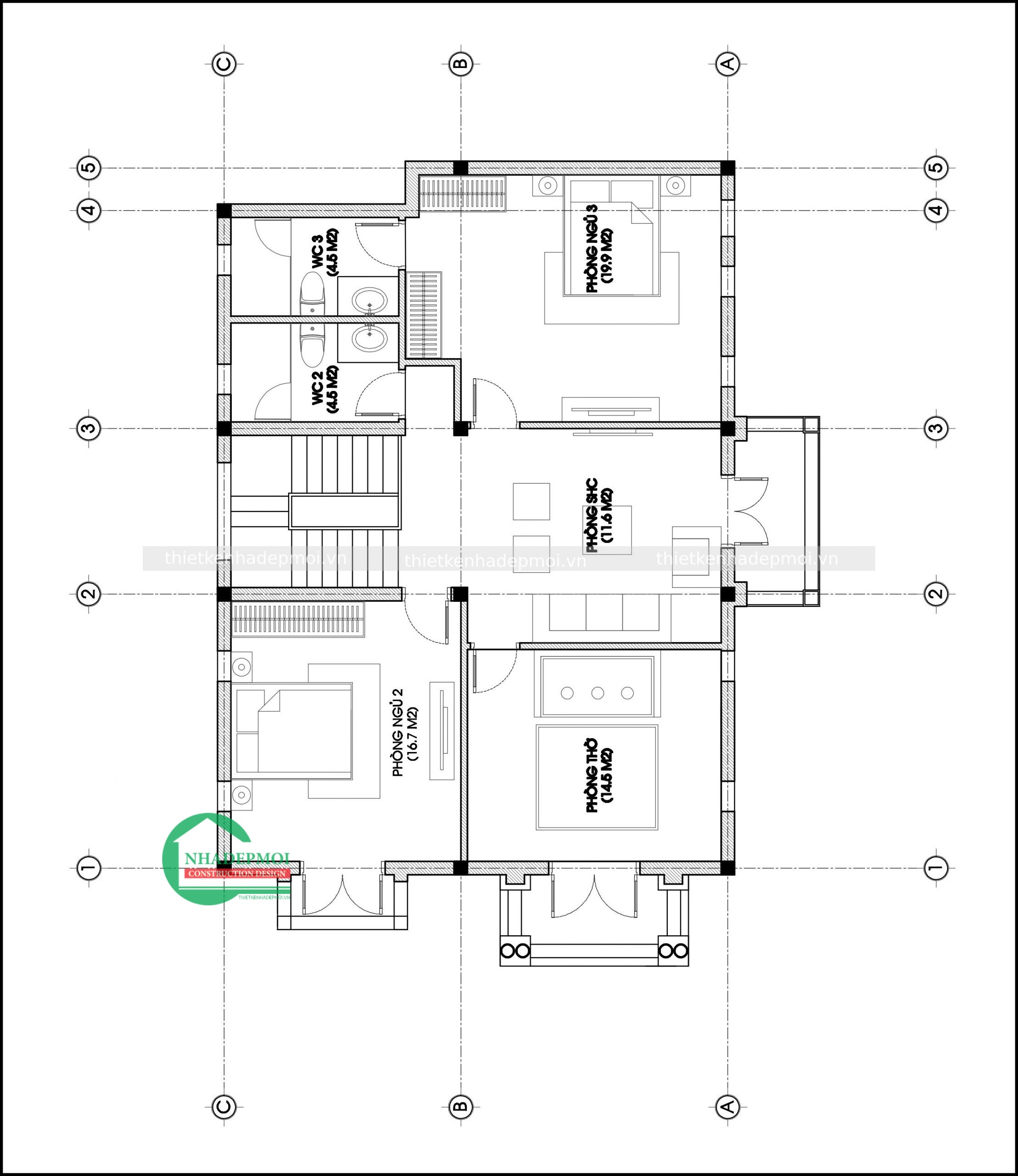 Mẫu nhà đẹp 1 trệt 1 lầu mái thái đẹp 120m2 anh phương - msnmt2020