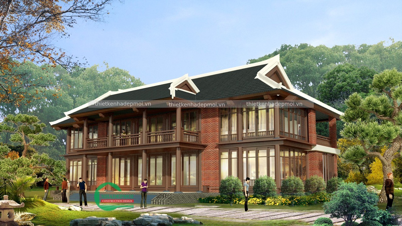 Mẫu nhà 1 trệt 1 lầu phong cách nhật bản truyền thống anh hợp - msnkn2020